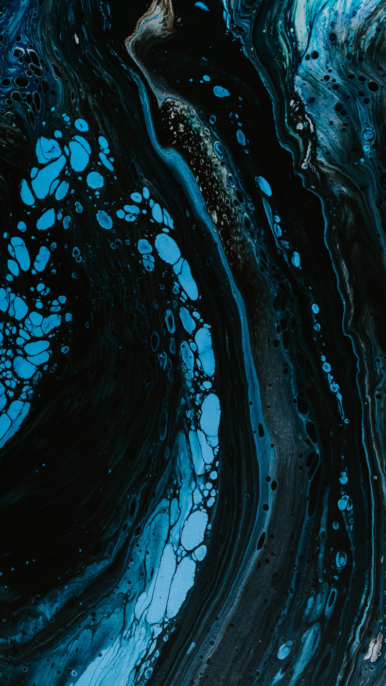 Blue and White Water Splash. Wallpaper in 750x1334 Resolution