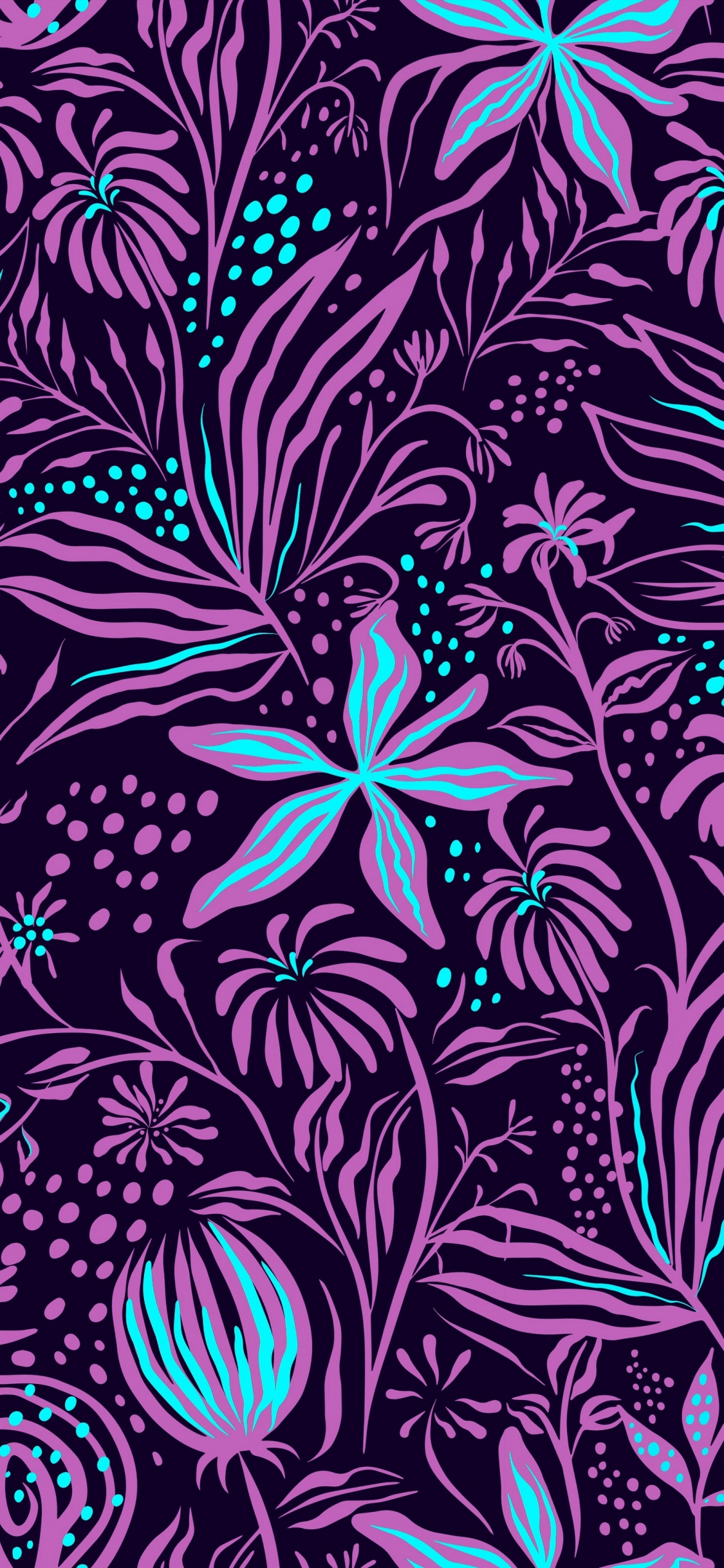 紫色的, 品红色, 迷幻术, 花卉设计, 手提包 壁纸 1125x2436 允许