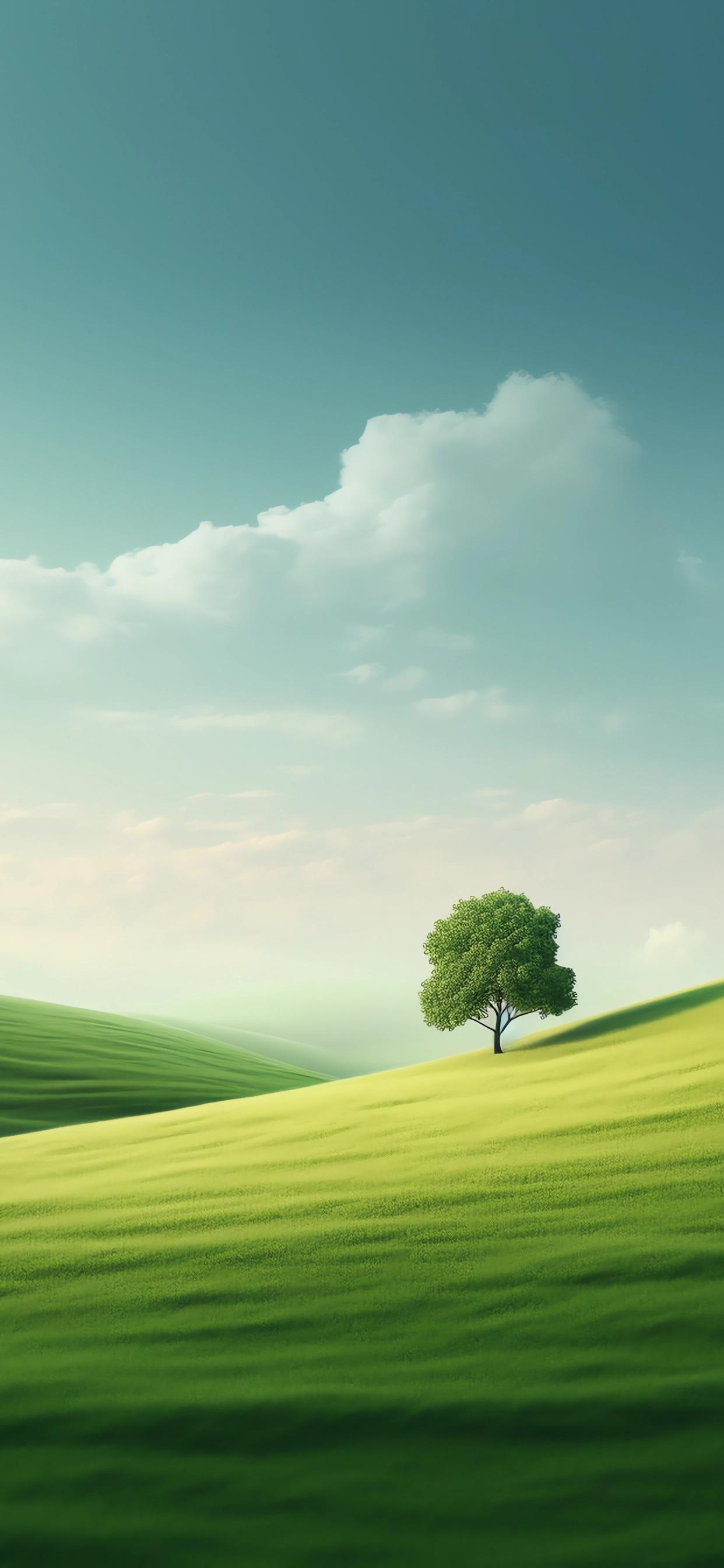 Prairie, Widgets Widgy, IOS, Green, Paysage Naturel. Wallpaper in 1242x2688 Resolution