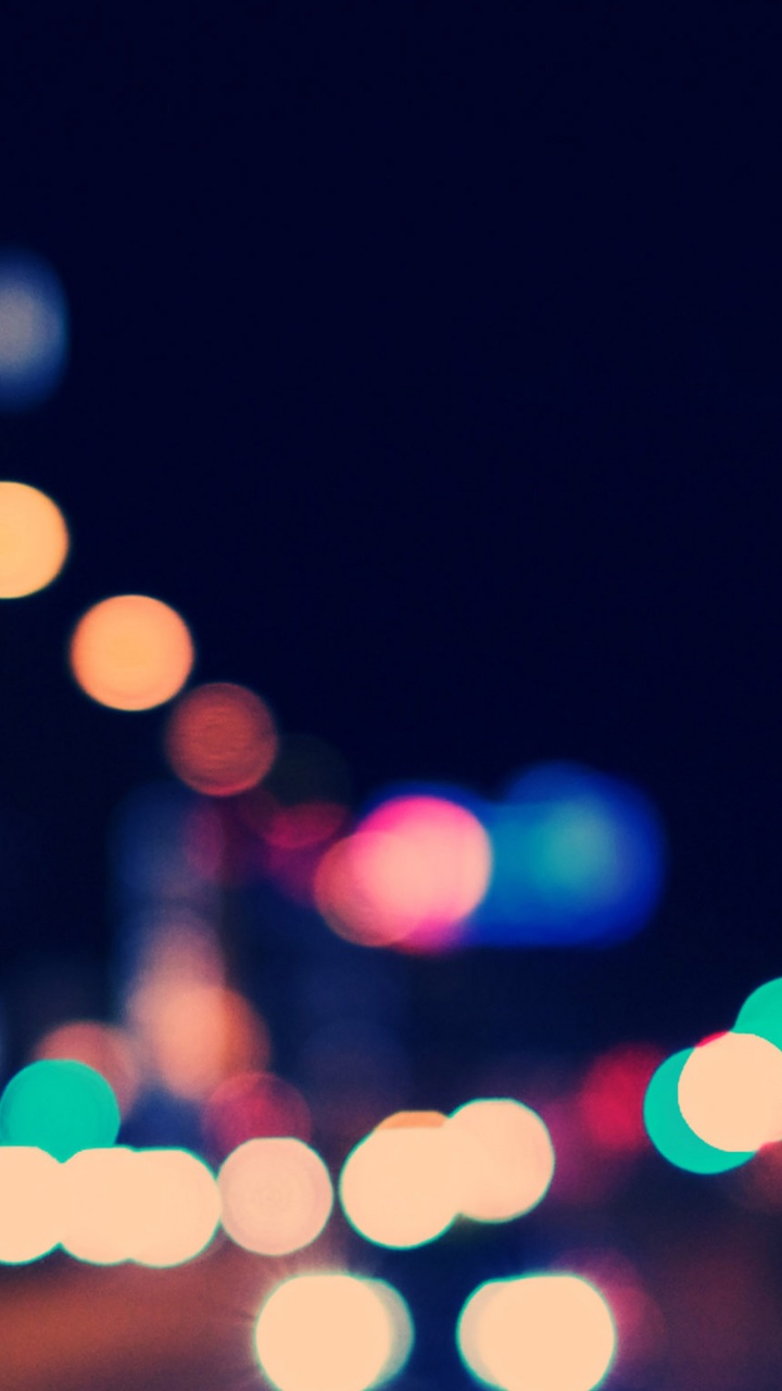 Fotografía Bokeh de Luces Durante la Noche.. Wallpaper in 720x1280 Resolution