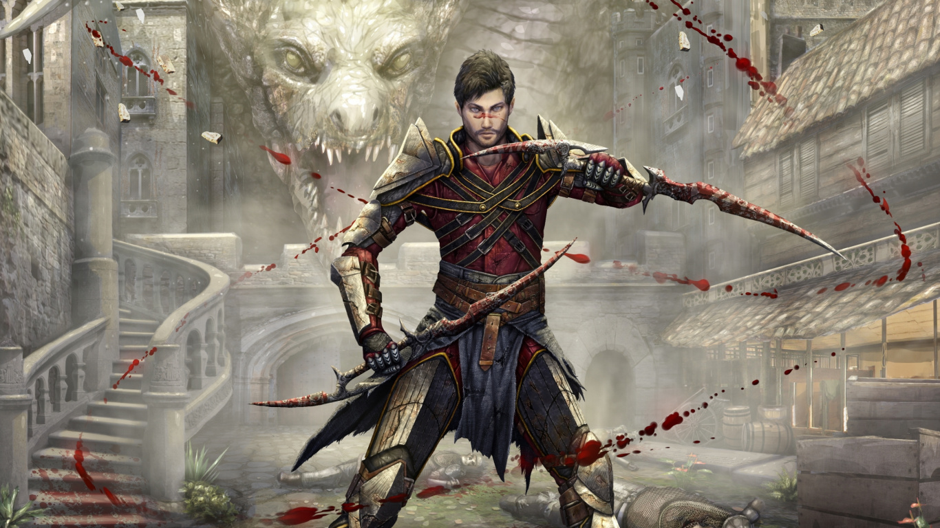 pc Game, Armour, Dragon Age, cg Artwork, Warrior. Wallpaper in 1366x768 Resolution