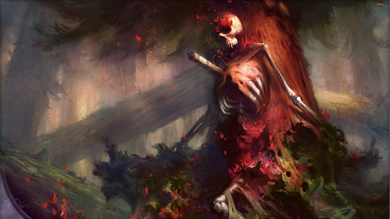 Femme en Peinture Robe Noire et Blanche. Wallpaper in 1366x768 Resolution