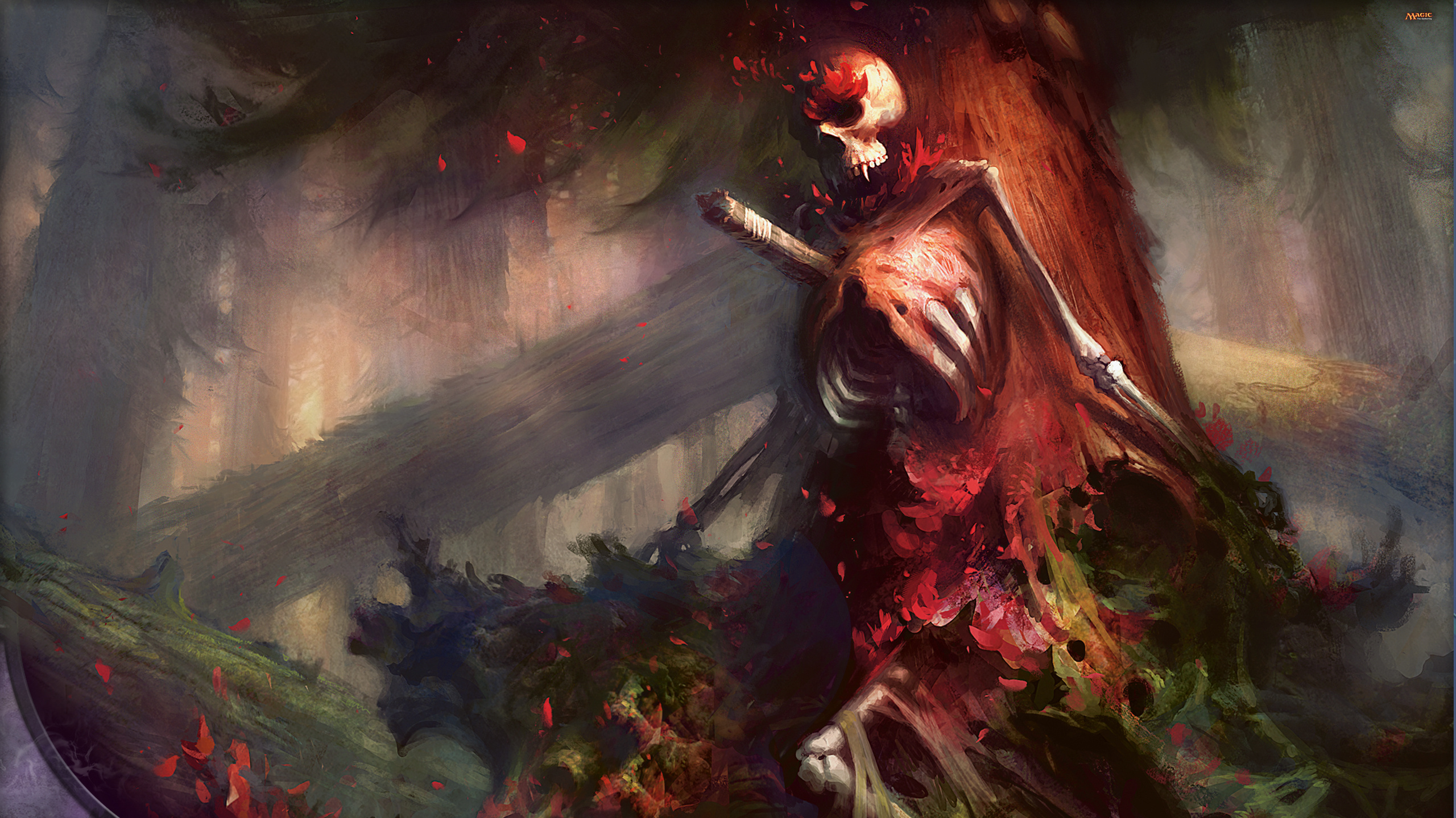 Mujer en Vestido Blanco y Negro Pintura. Wallpaper in 2560x1440 Resolution