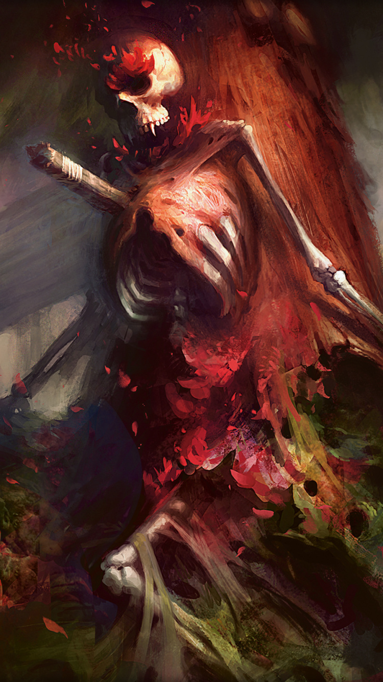 Mujer en Vestido Blanco y Negro Pintura. Wallpaper in 750x1334 Resolution