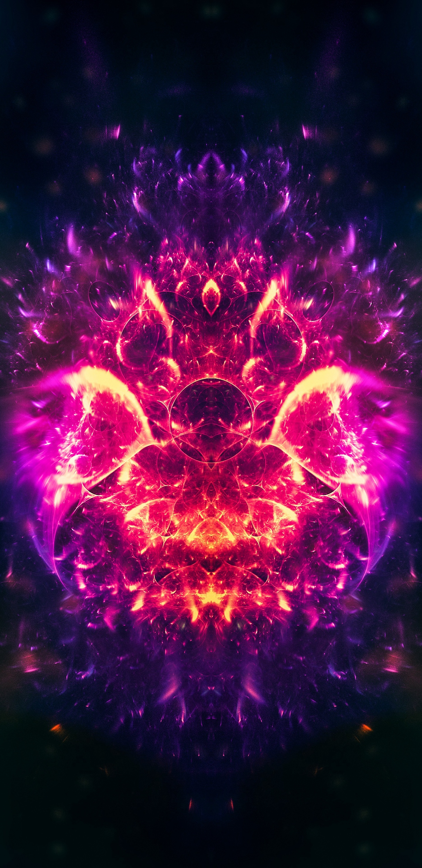 Arte Abstracto Morado y Naranja. Wallpaper in 1440x2960 Resolution