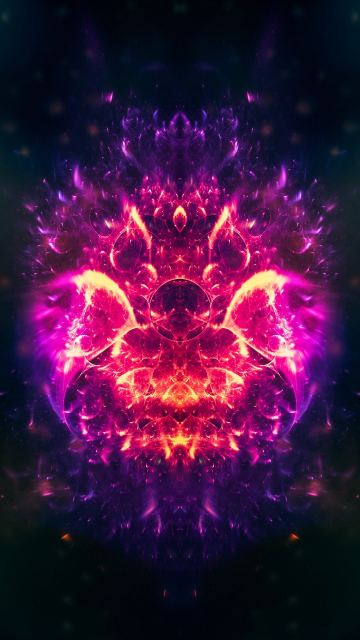 Arte Abstracto Morado y Naranja. Wallpaper in 720x1280 Resolution