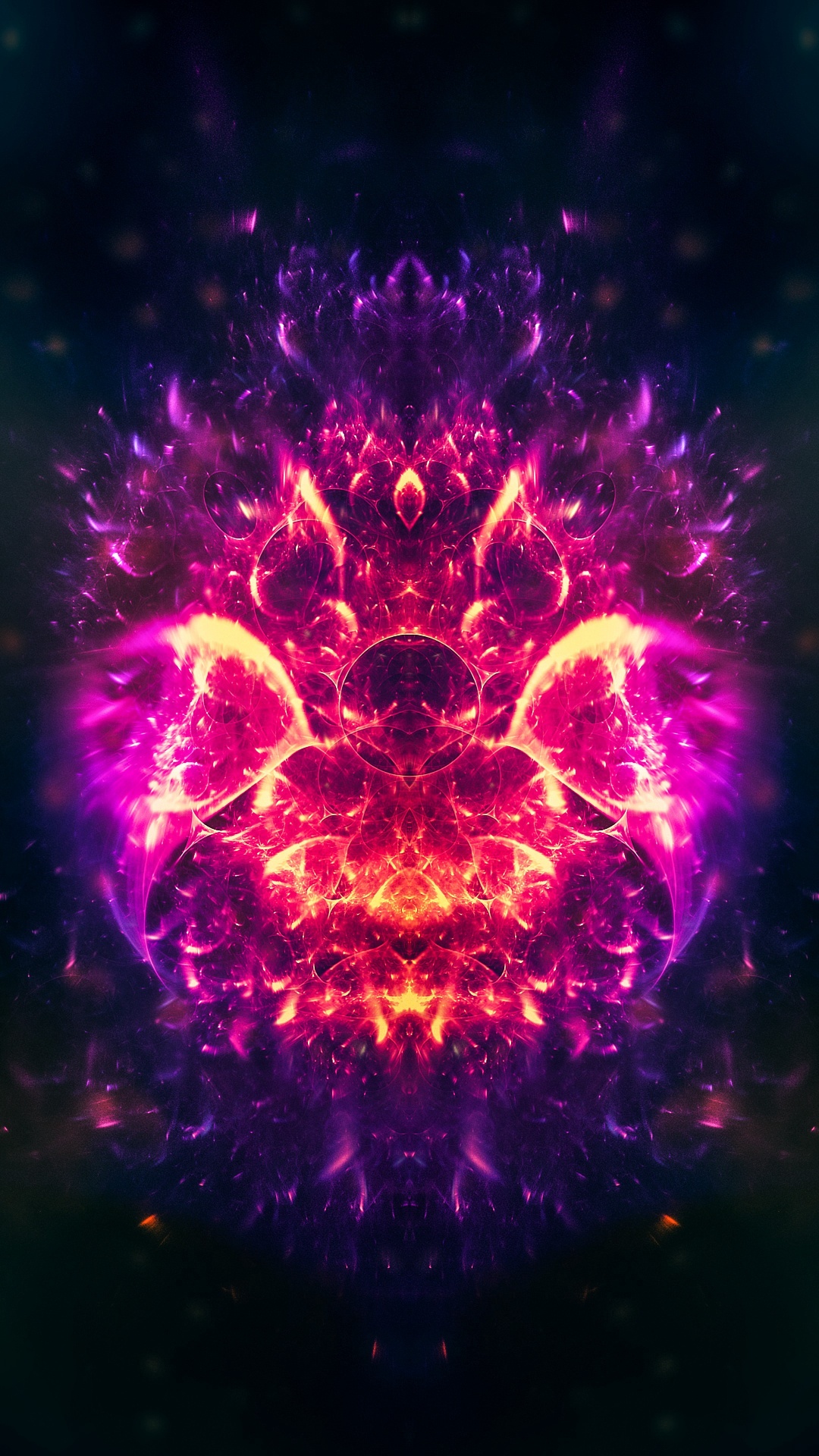 Purple and Orange Abstract Art. Wallpaper in 1080x1920 Resolution