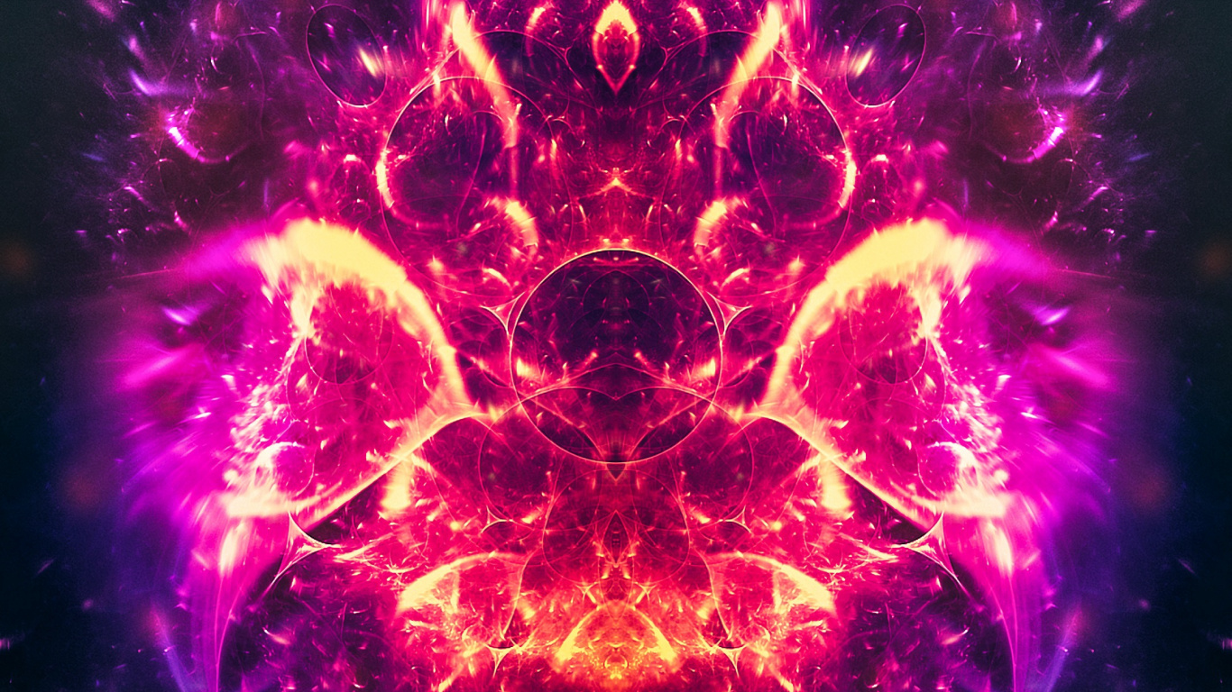 Purple and Orange Abstract Art. Wallpaper in 1366x768 Resolution
