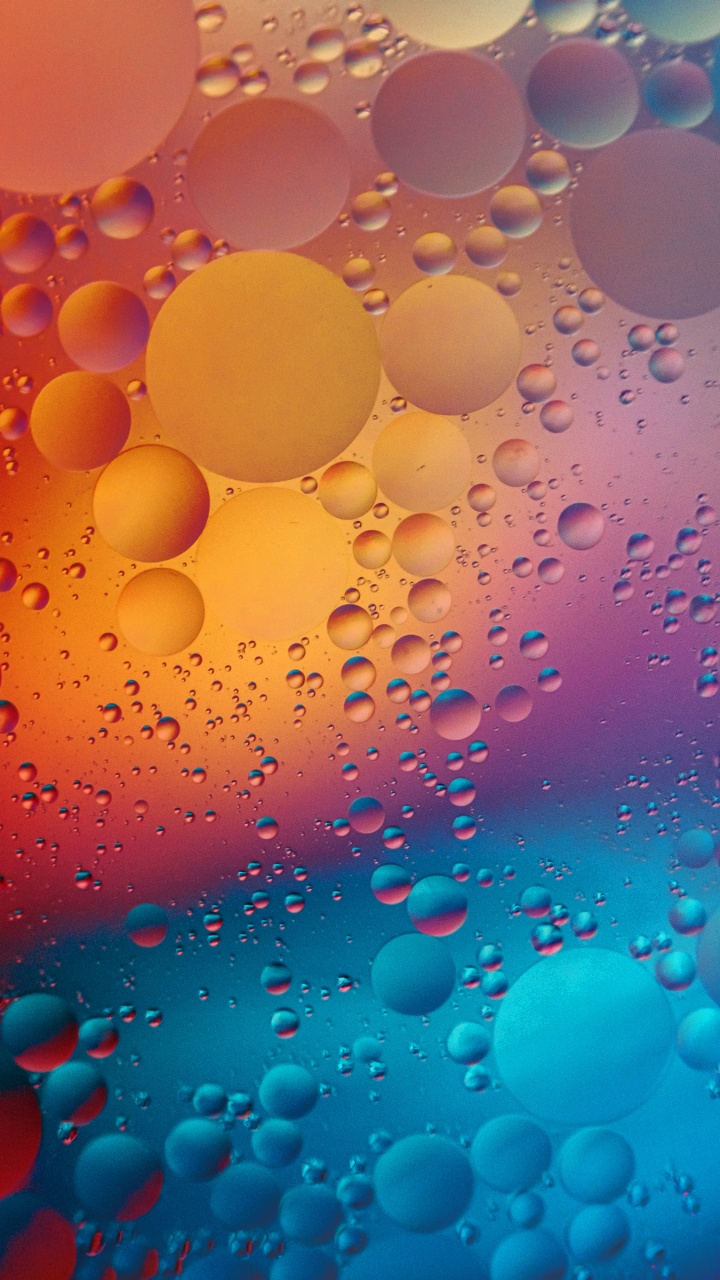 Blasentapete, Blase, Wasser, Farbigkeit, Licht. Wallpaper in 720x1280 Resolution