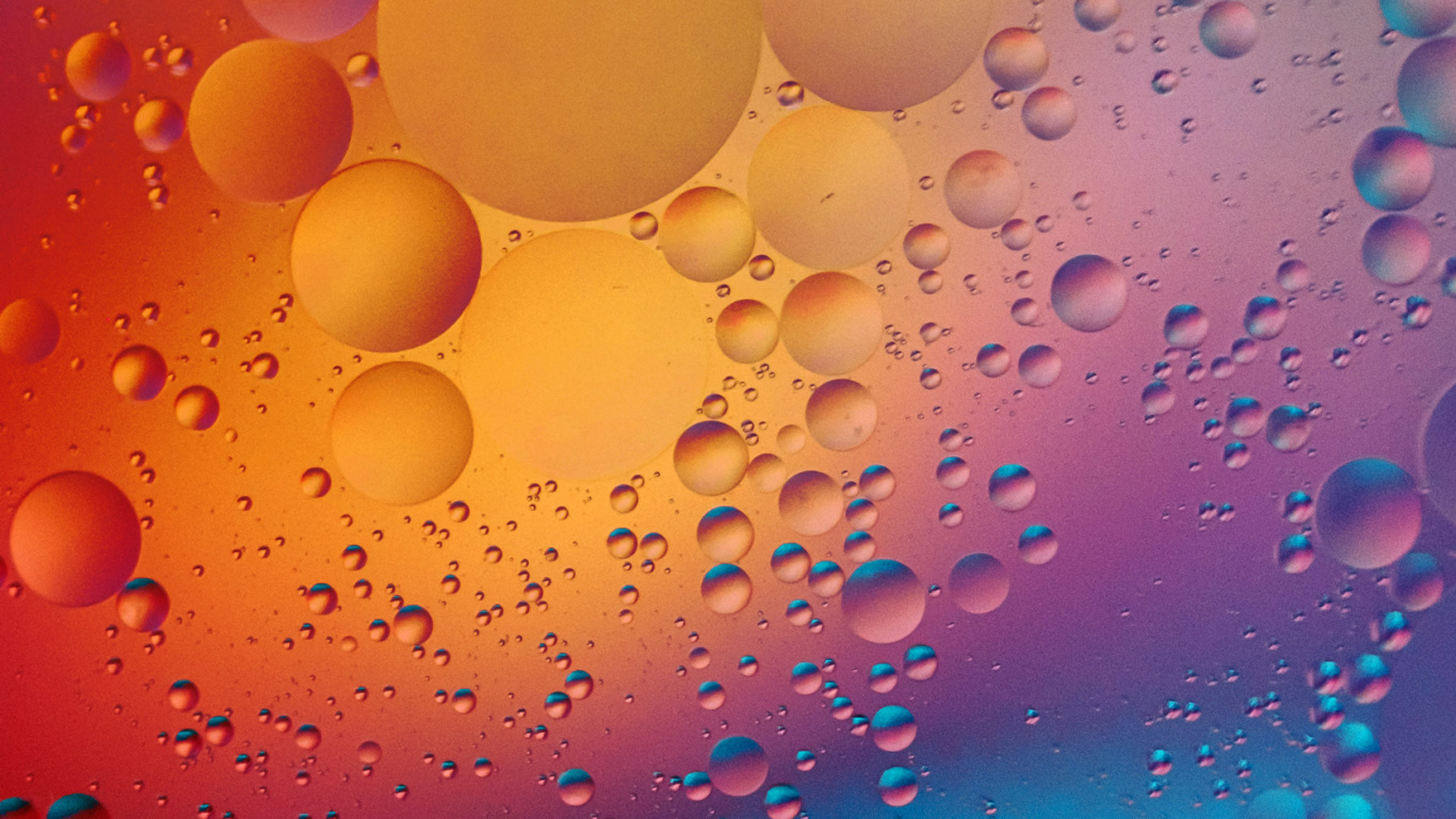 泡泡, 色彩, 液体, 光, Azure 壁纸 1366x768 允许