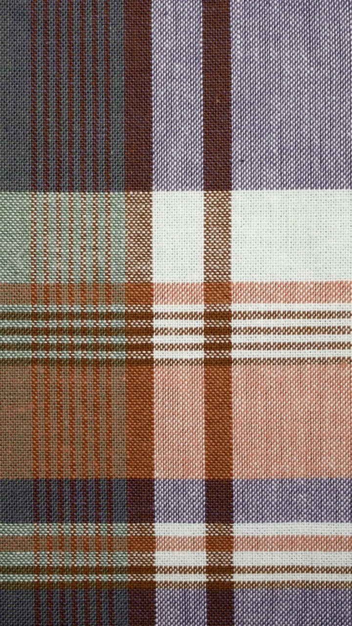 Textile à Carreaux Marron Bleu et Blanc. Wallpaper in 720x1280 Resolution