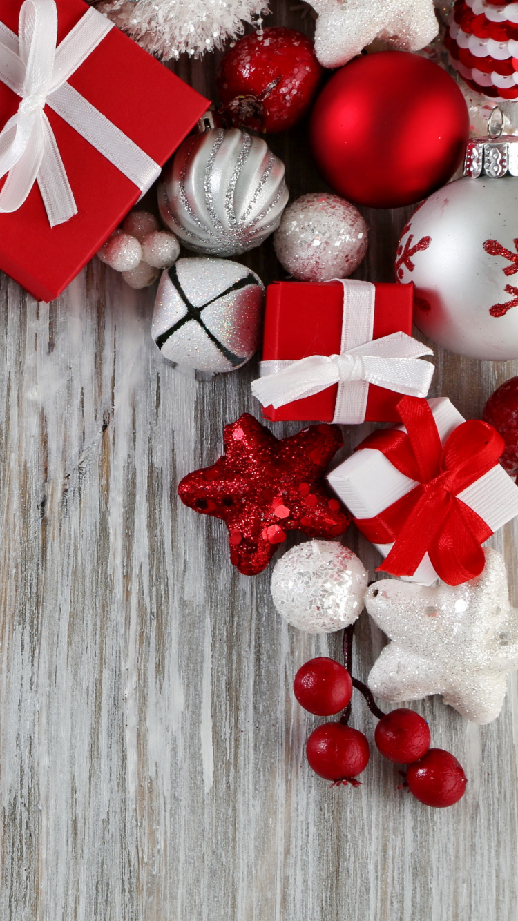 Le Jour De Noël, Nouvelle Année, Red, Décoration de Noël, Ornement de Noël. Wallpaper in 750x1334 Resolution