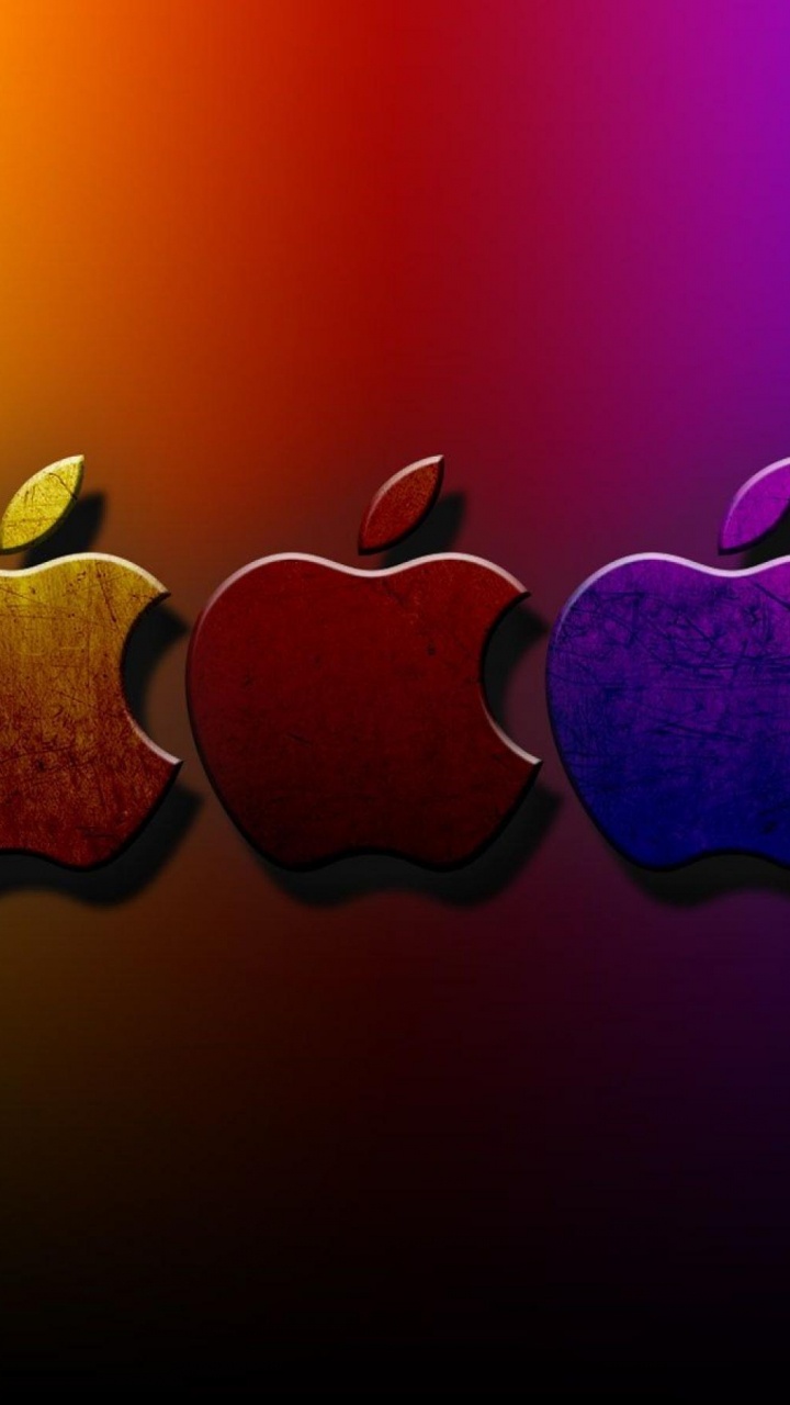 Apple, Red, Green, Text, Heart. Wallpaper in 720x1280 Resolution