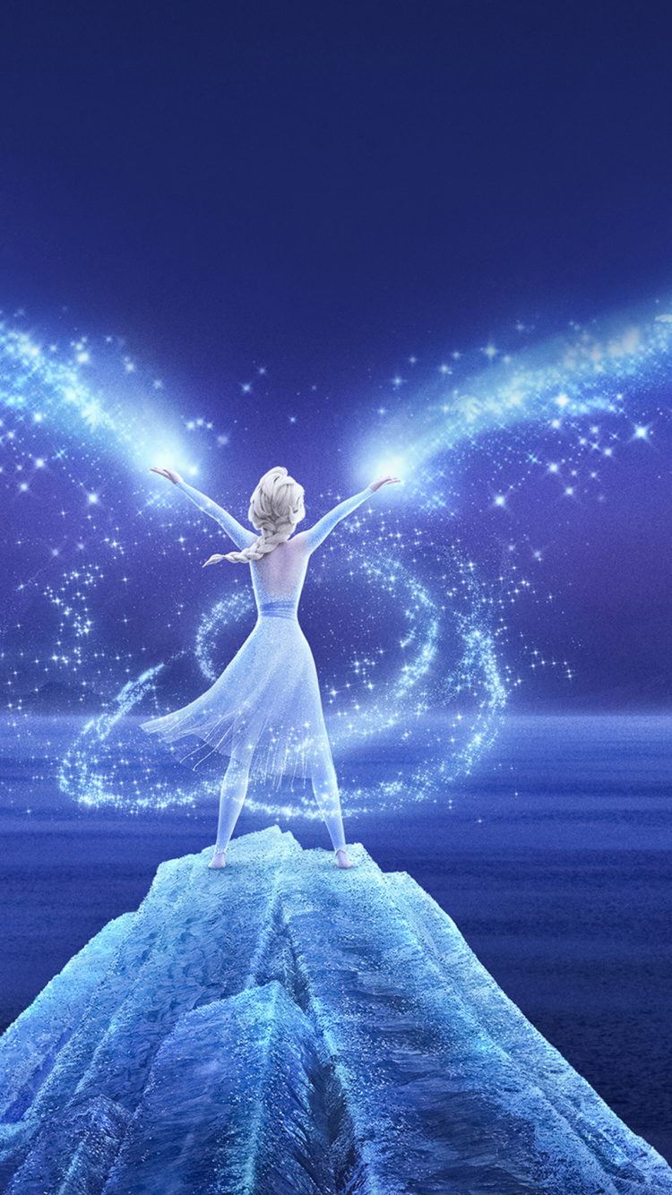 Elsa, Anna, Walt Disney Animationsstudios, Atmosphäre, Purpur. Wallpaper in 750x1334 Resolution