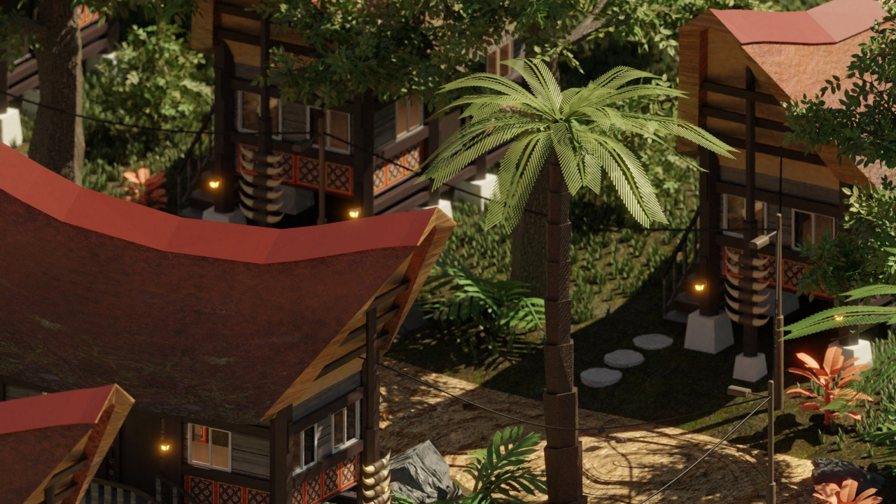 Resort, Indonesia, Diseño, Gráficos, Propiedad. Wallpaper in 1280x720 Resolution