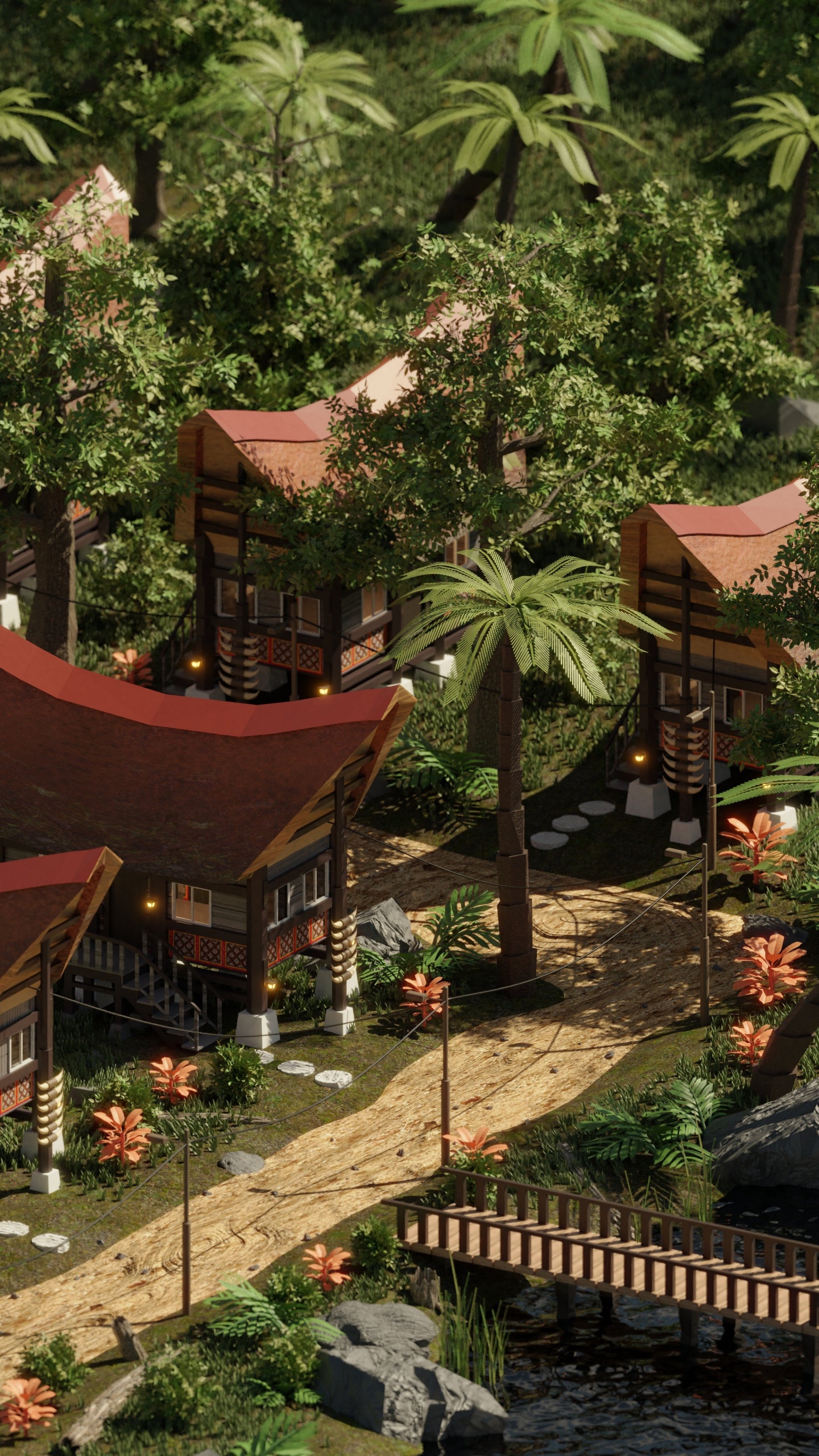 Resort, Indonesia, Diseño, Gráficos, Propiedad. Wallpaper in 1440x2560 Resolution