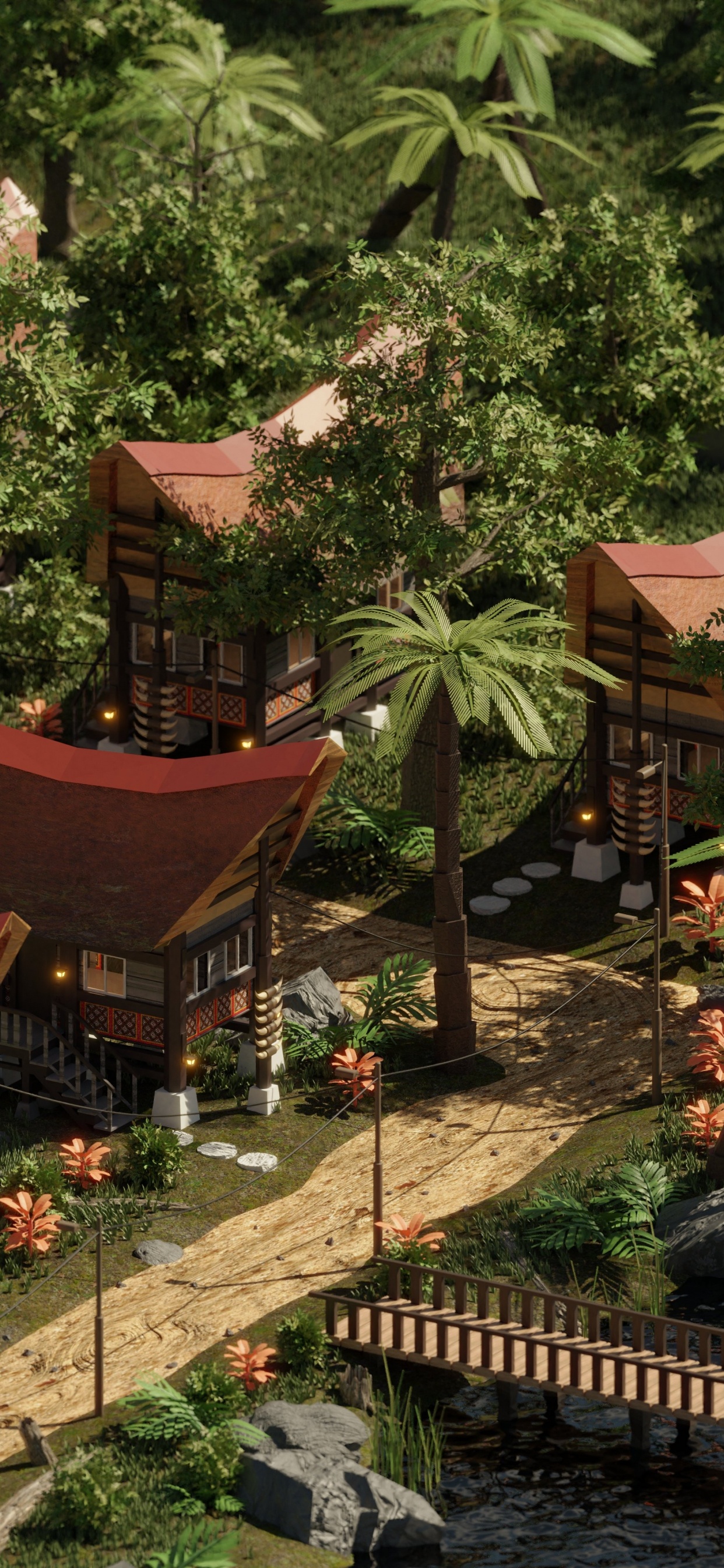 Resort, Indonésie, Conception, Graphique, Propriété. Wallpaper in 1242x2688 Resolution