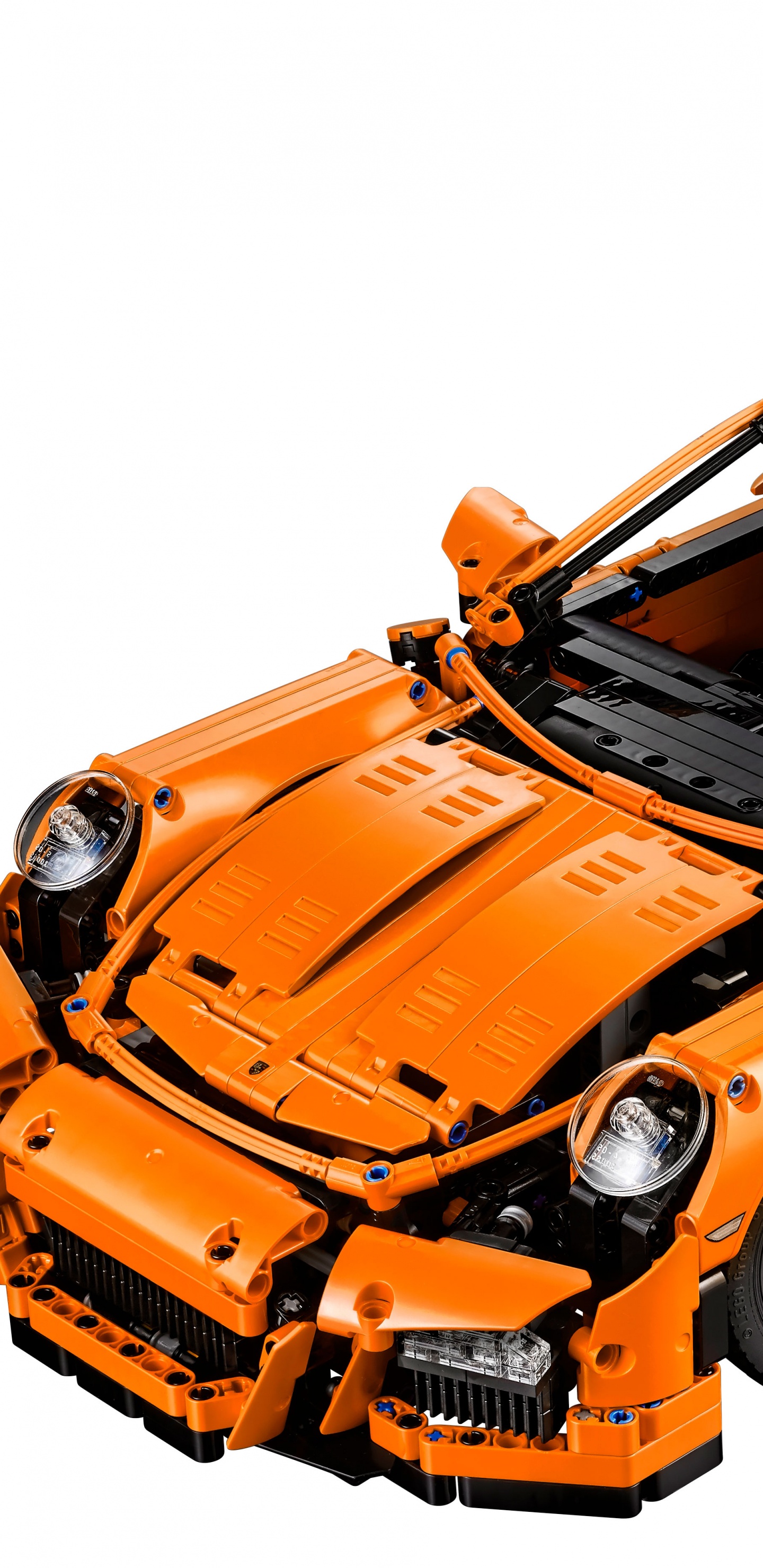 保时捷, 乐高积木, 汽车模型, 保时捷911GT3RS996, 黄色的 壁纸 1440x2960 允许