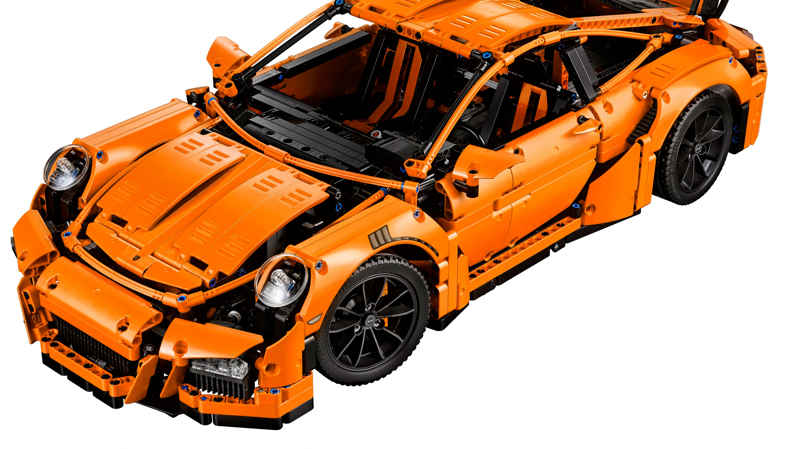 保时捷, 乐高积木, 汽车模型, 保时捷911GT3RS996, 黄色的 壁纸 2560x1440 允许