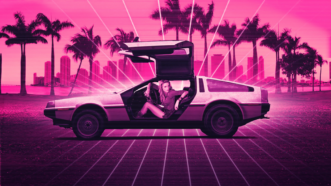 Frau in Schwarzer Jacke Sitzt Auf Schwarzem Auto. Wallpaper in 1280x720 Resolution