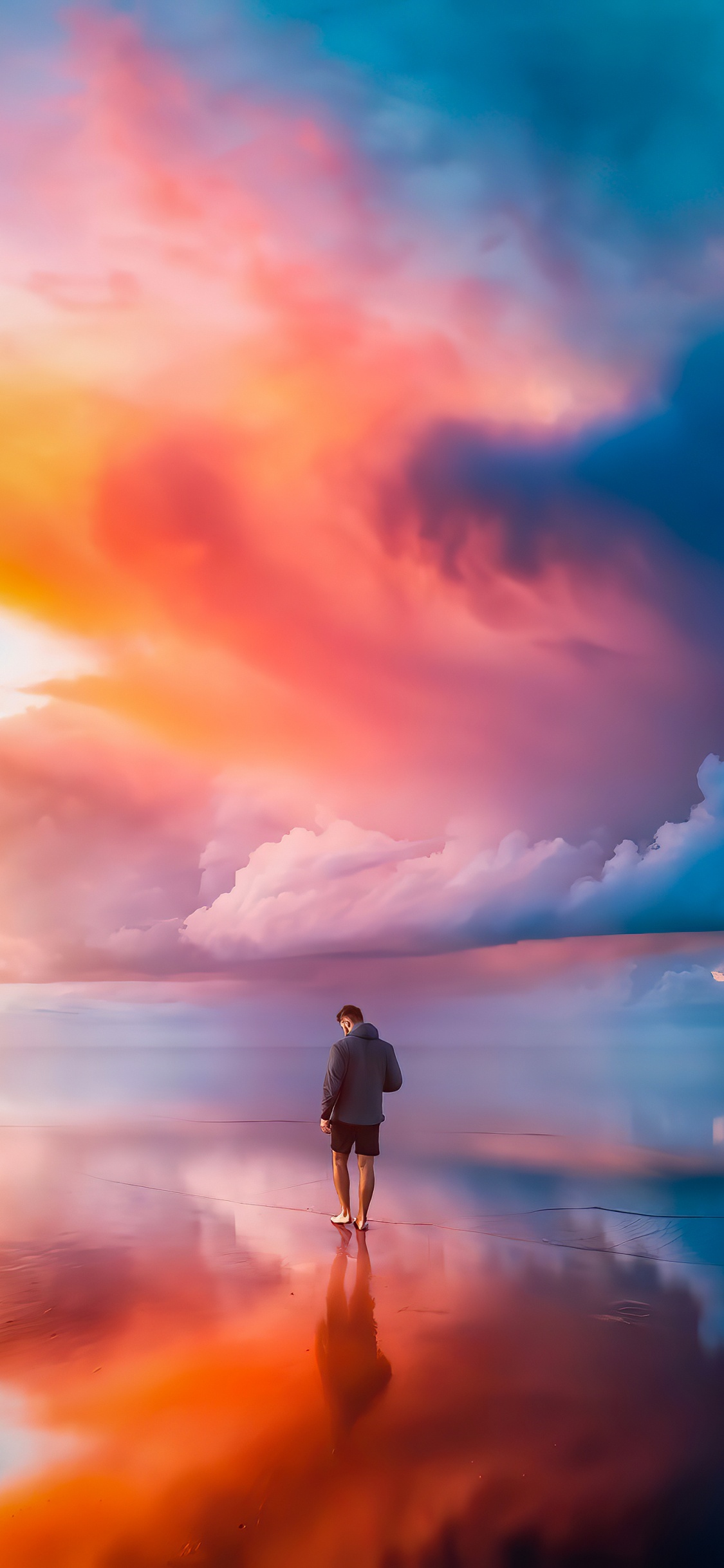Wake up in The Sky, Cloud, Atmosphere, People in Nature, Afterglow. Wallpaper in 1125x2436 Resolution