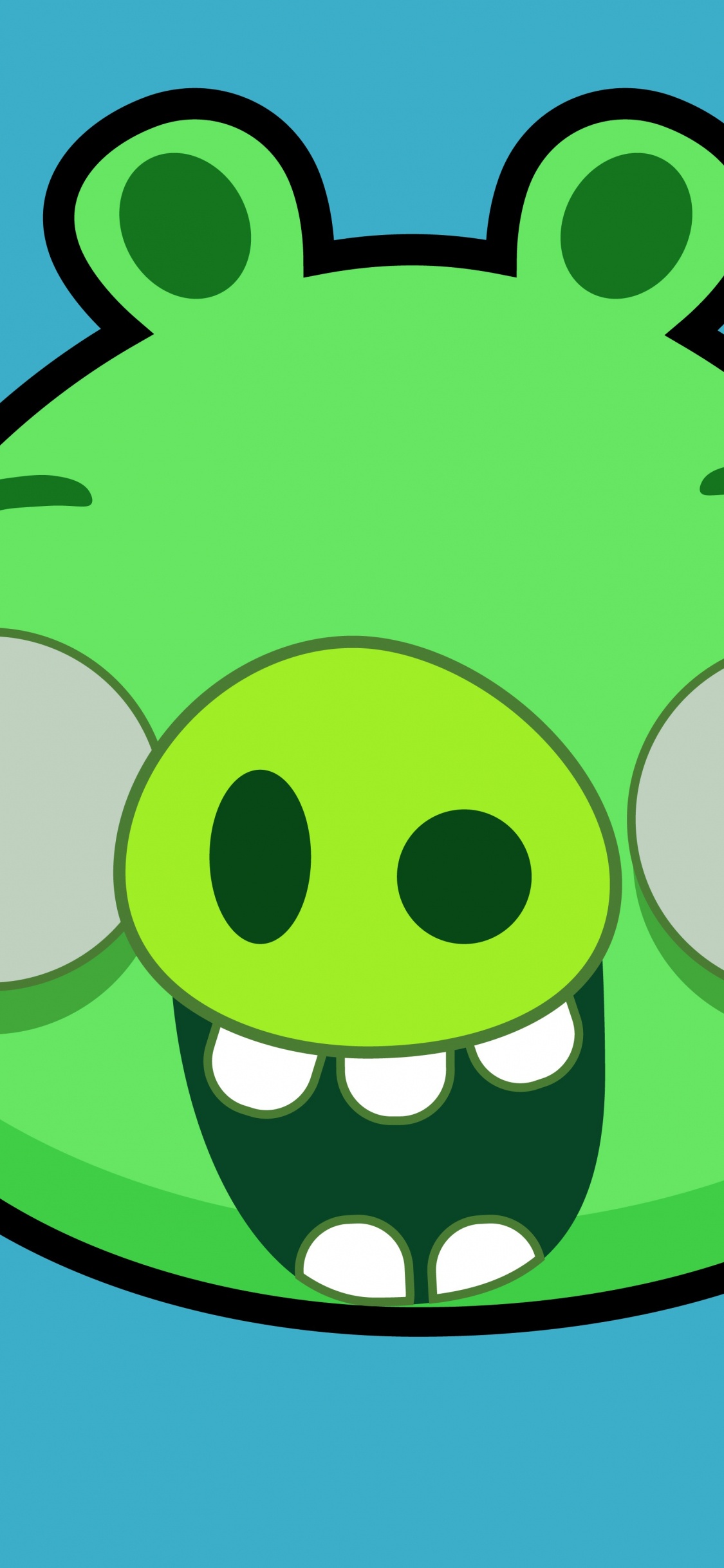 Angry Birds, Green, Cartoon, Smile, Illustration. Wallpaper in 1125x2436 Resolution