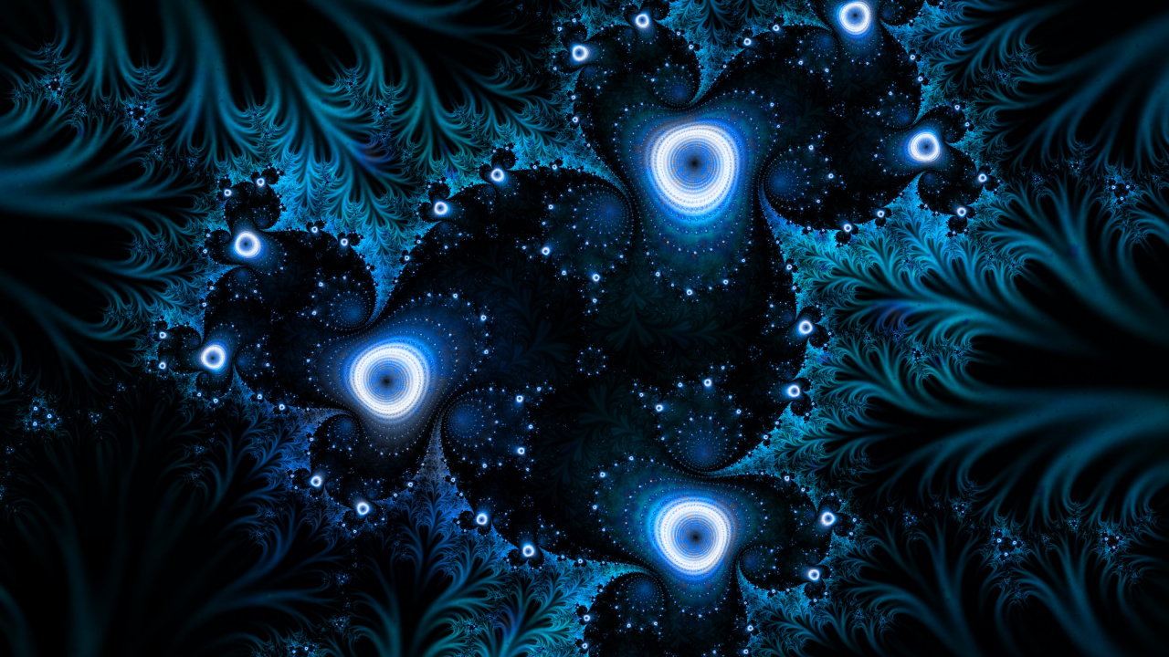 Blue and Red Lights on Black Background. Wallpaper in 1280x720 Resolution