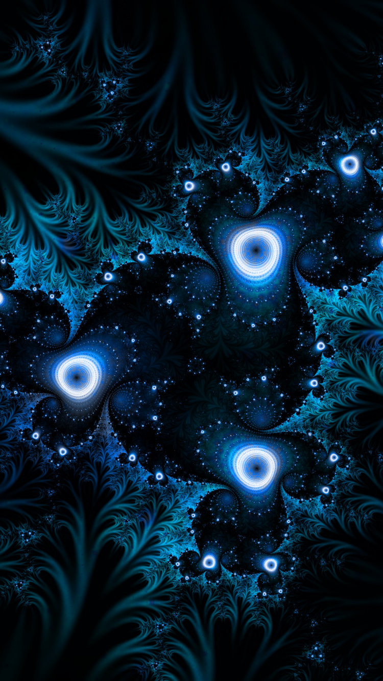 Lumières Bleues et Rouges Sur Fond Noir. Wallpaper in 750x1334 Resolution