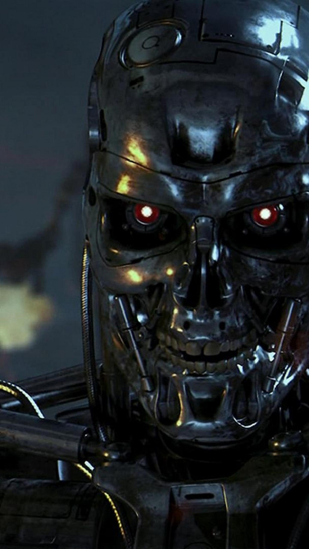 Schwarzer Totenkopf Mit Silberner Kettengliederkette. Wallpaper in 1080x1920 Resolution