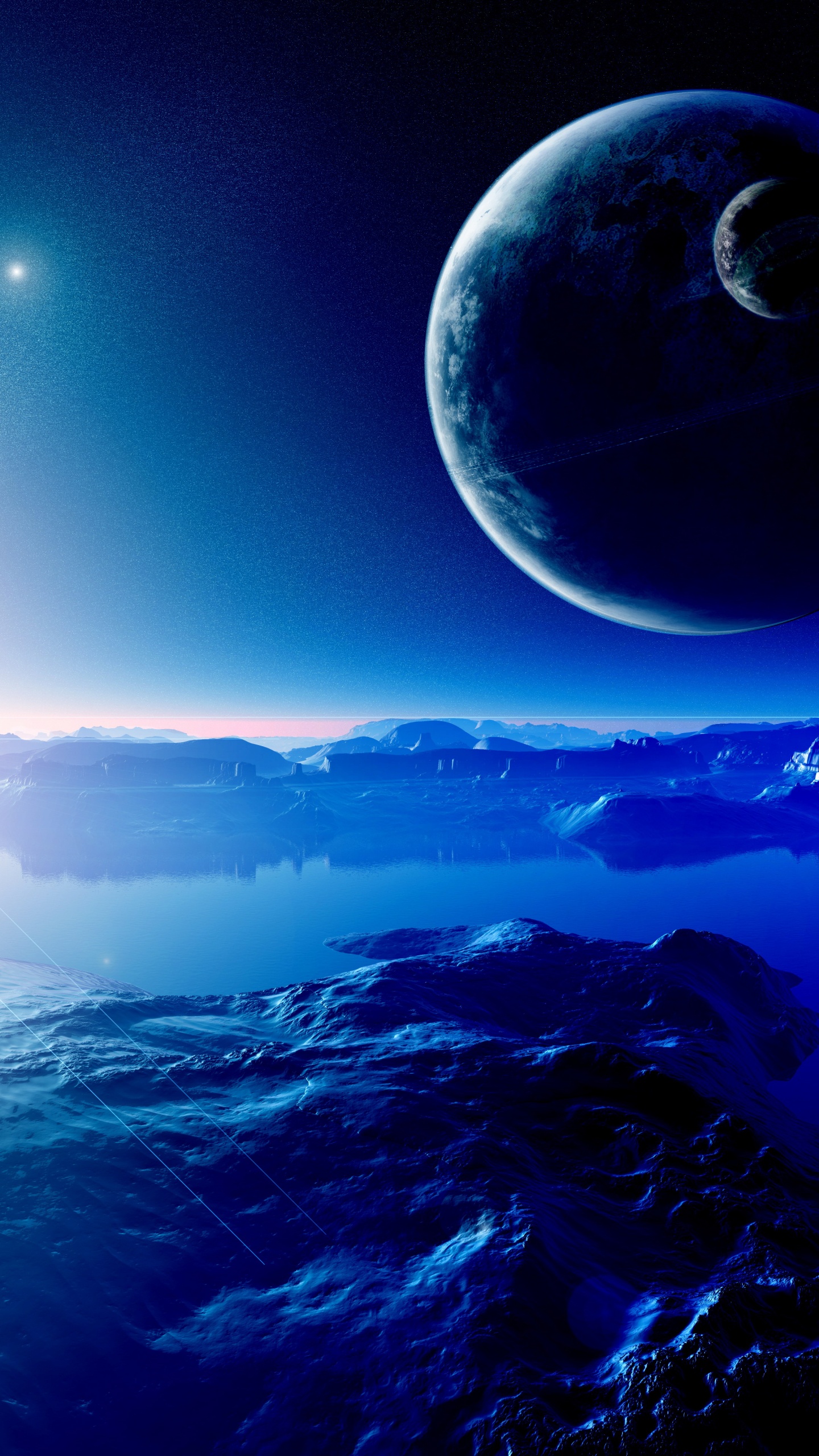 Ciel Bleu et Nuages Blancs. Wallpaper in 1440x2560 Resolution