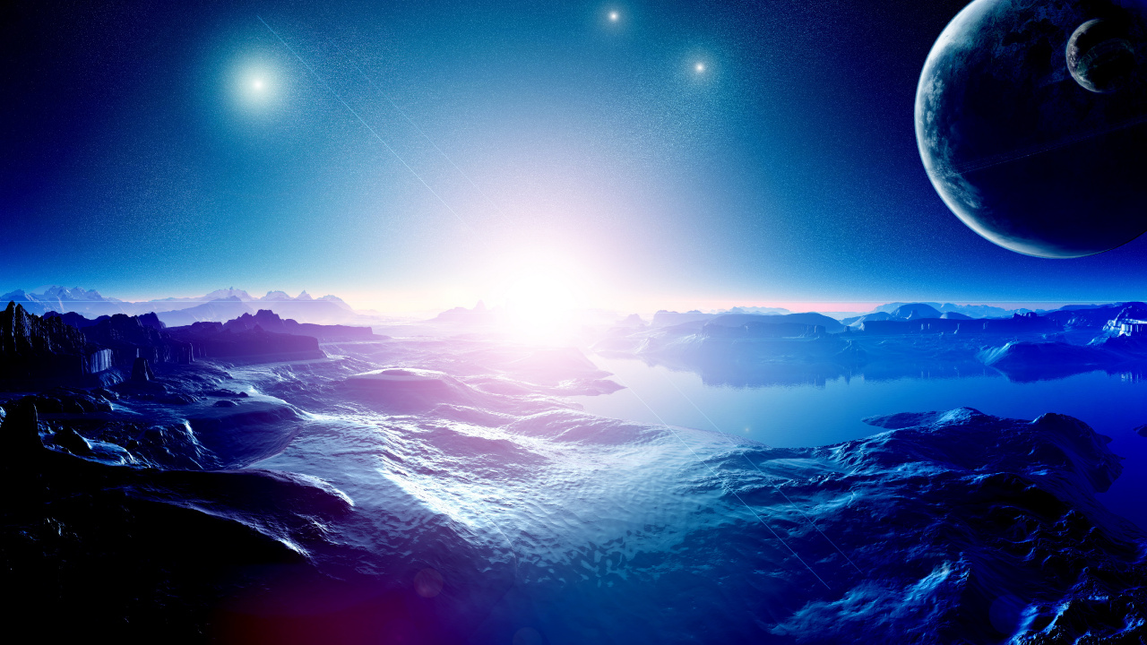 Blauer Himmel Und Weiße Wolken. Wallpaper in 1280x720 Resolution