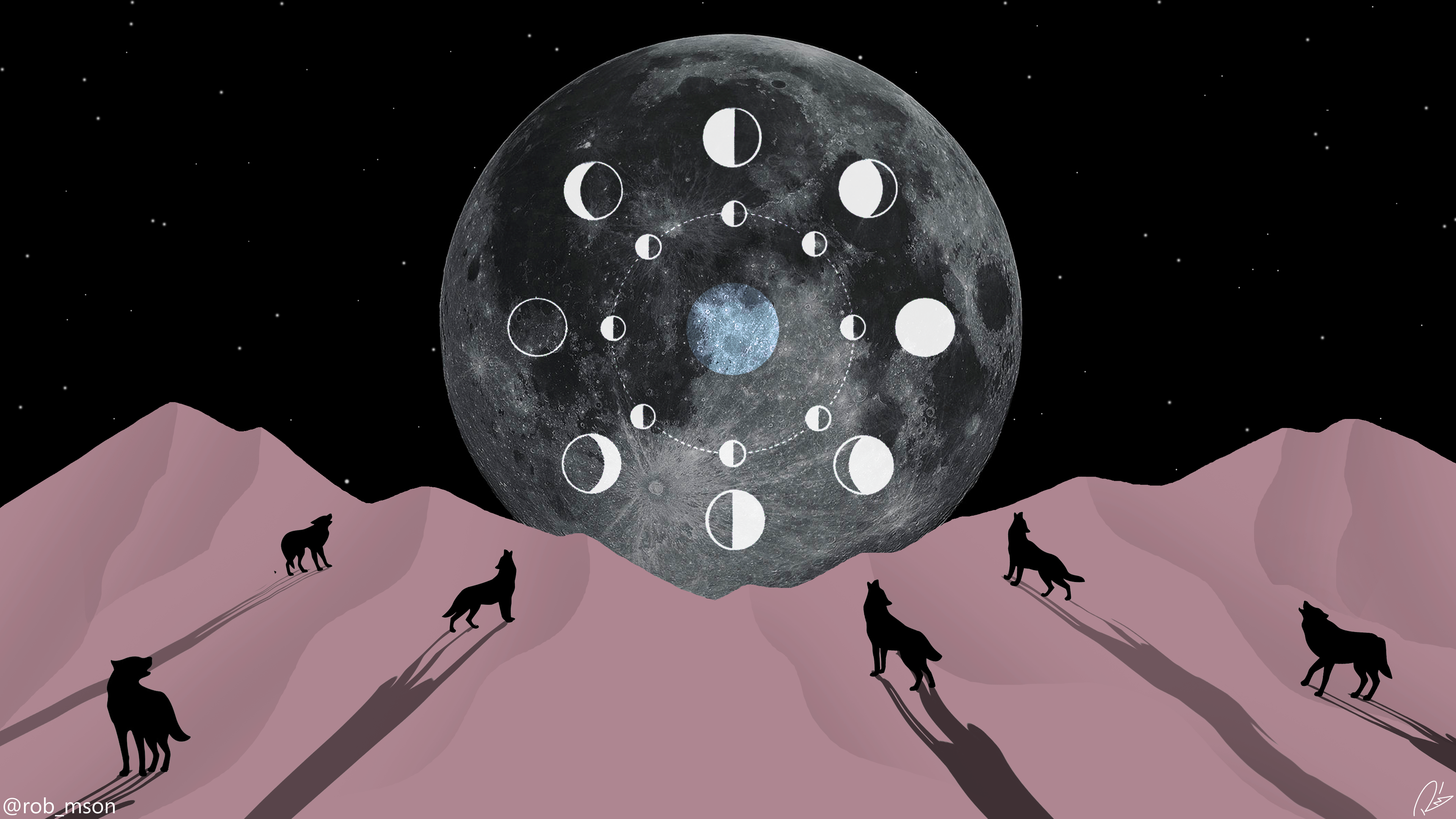 Mond, Natur, Kunst, Cartoon, Insekt. Wallpaper in 3840x2160 Resolution