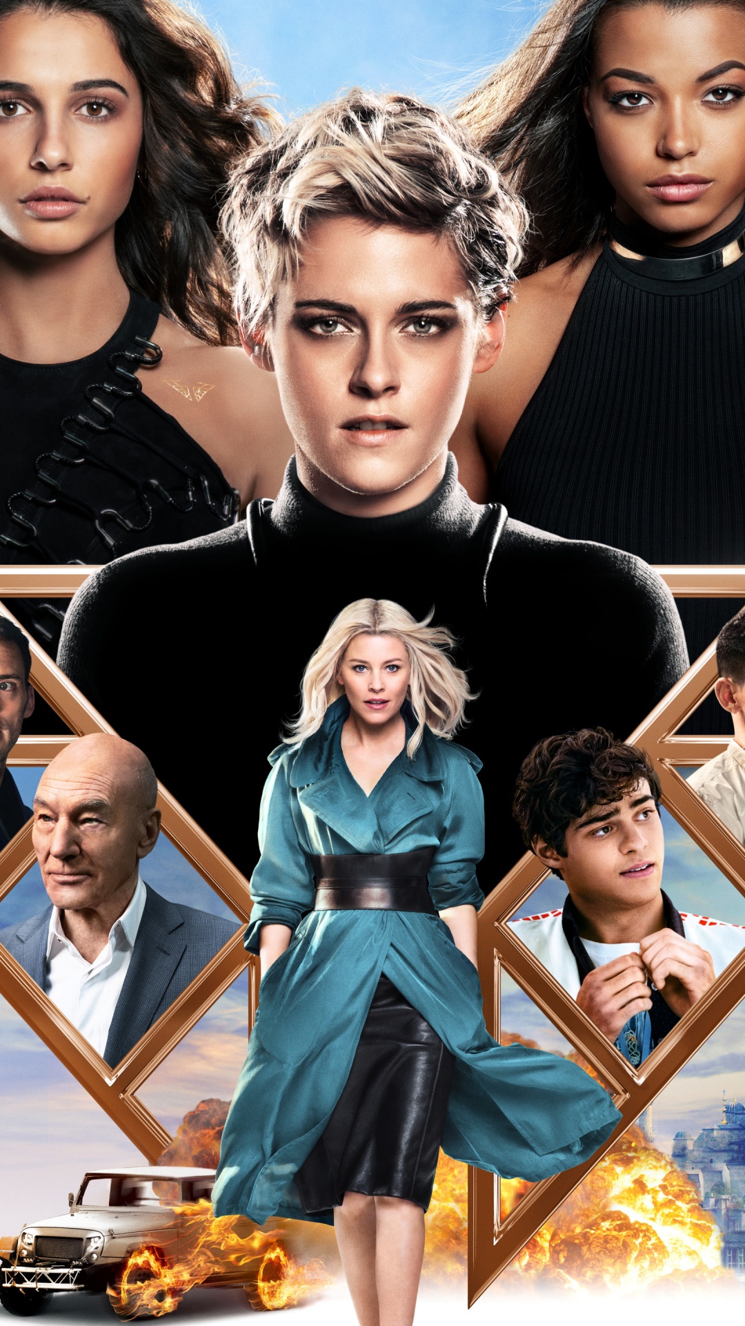 Charlis Angels, Elizabeth Banks, Kristen Stewart, Naomi Scott, Charlies Angels. Wallpaper in 1080x1920 Resolution
