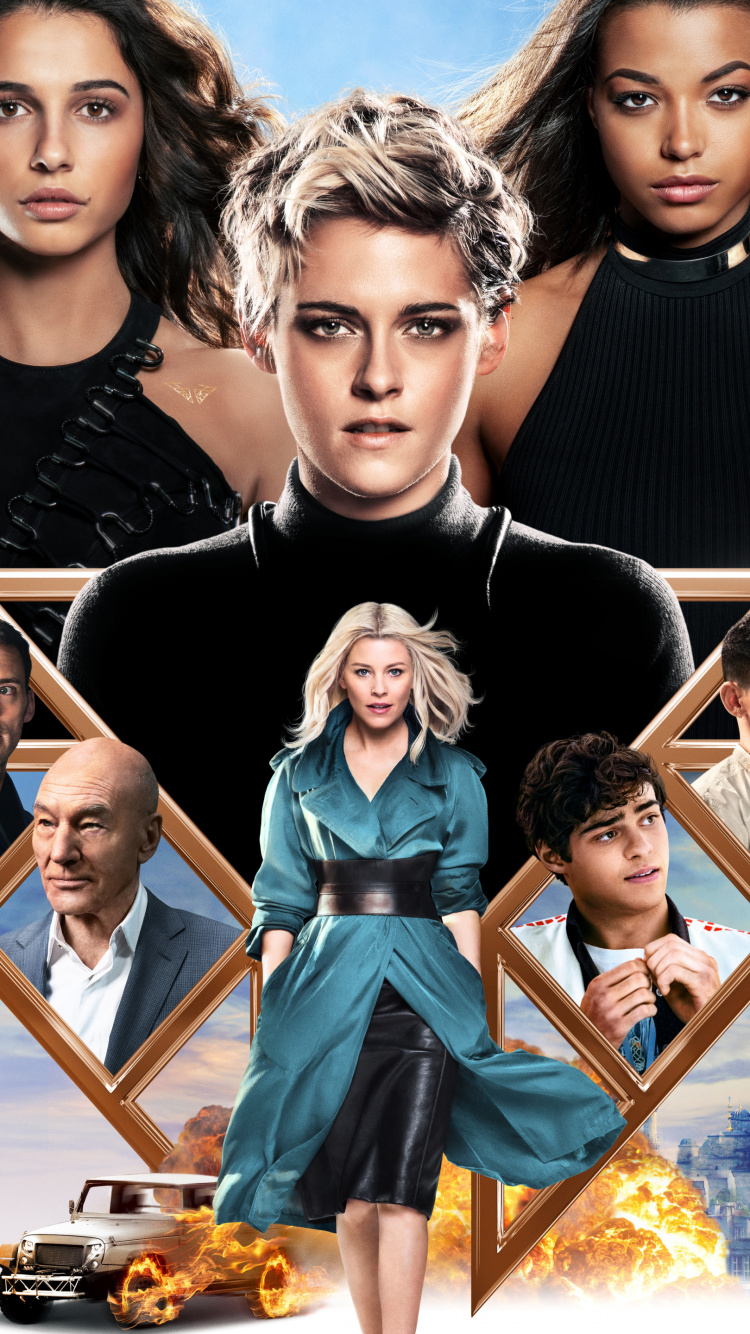 Charlis Angels, Elizabeth Banks, Kristen Stewart, Naomi Scott, Charlies Angels. Wallpaper in 750x1334 Resolution