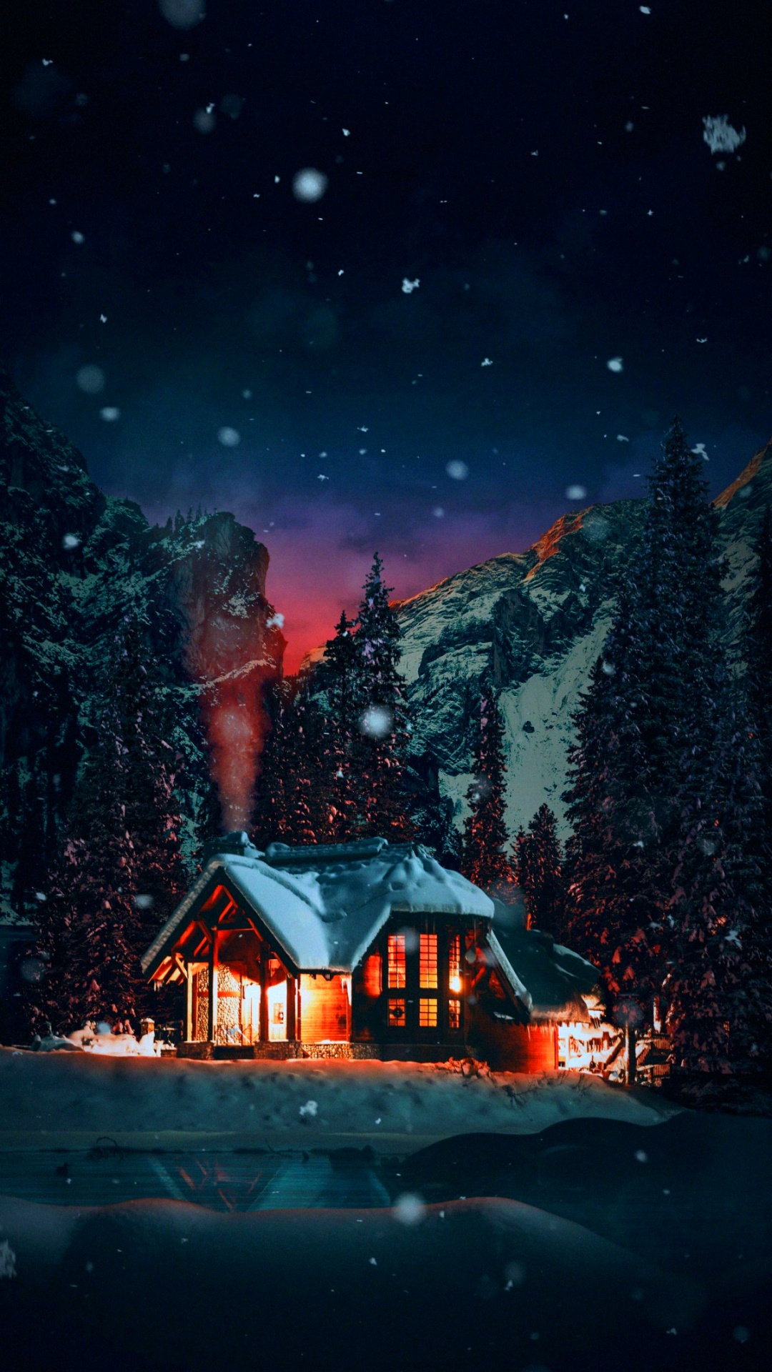 Android, Ios, Atmosphäre, Fenster, Schnee. Wallpaper in 1080x1920 Resolution