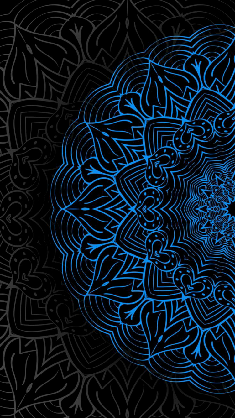 视觉艺术, 迷幻术, 性质, Azure, 艺术 壁纸 750x1334 允许