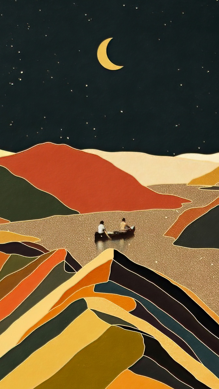 Orange, Peinture, Art, Objet Astronomique, Pente. Wallpaper in 720x1280 Resolution