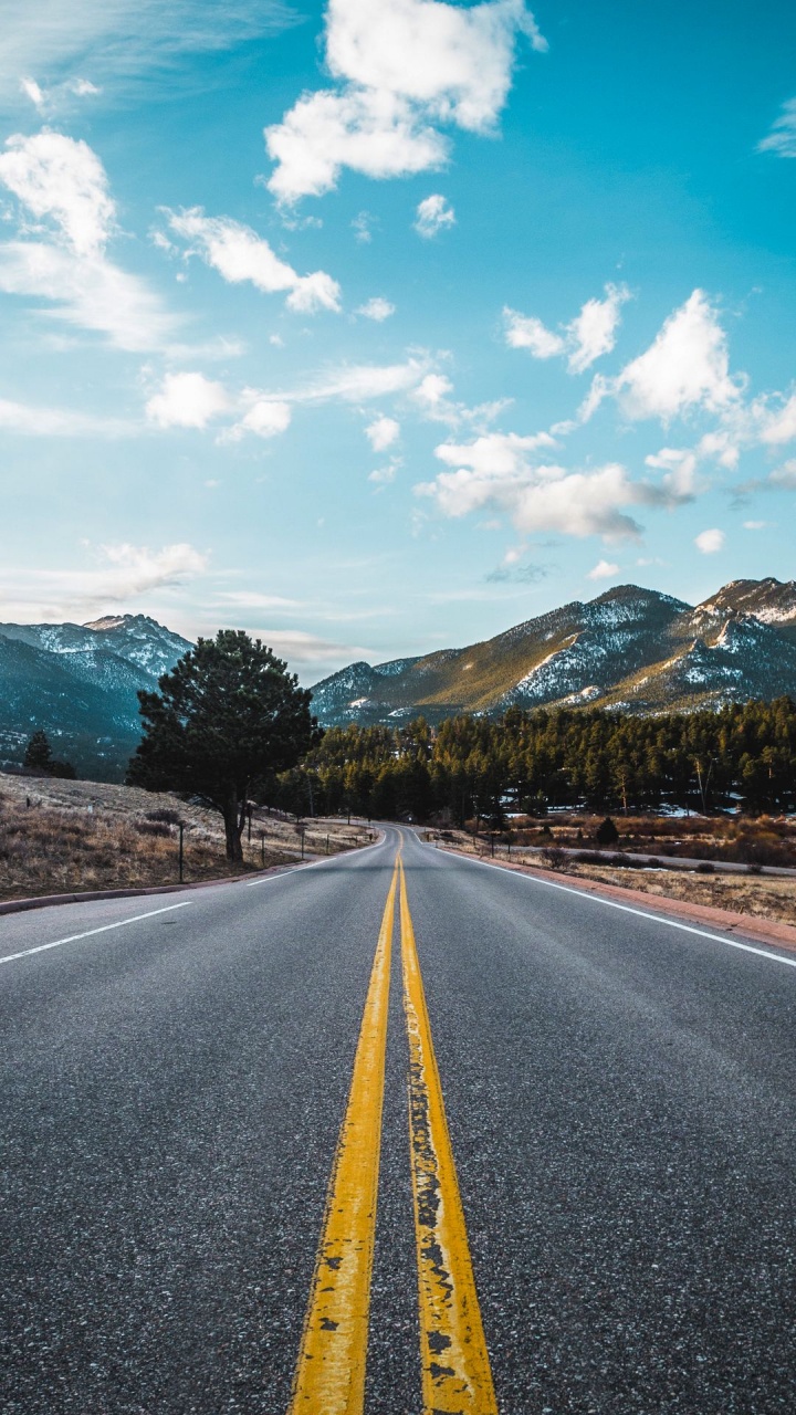 Nature, Mountain, Road, Road Trip, Mountain Range. Wallpaper in 720x1280 Resolution