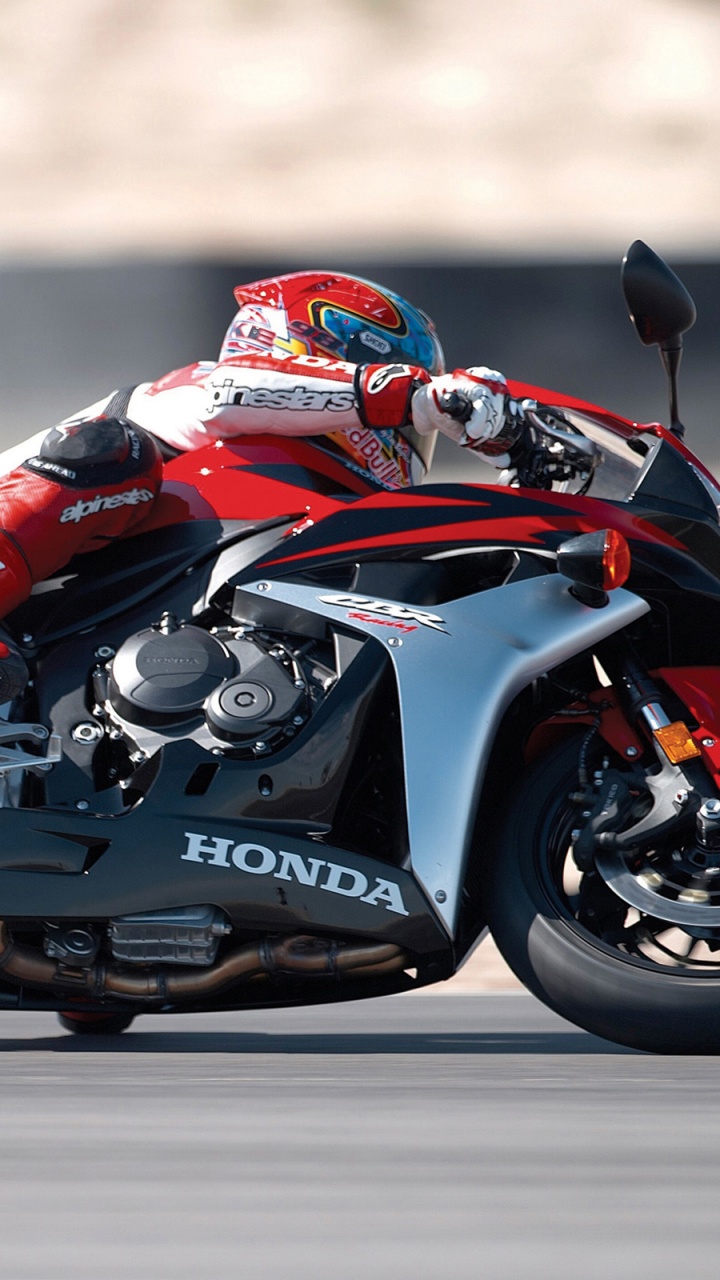 Red and Black Sports Bike. Wallpaper in 720x1280 Resolution