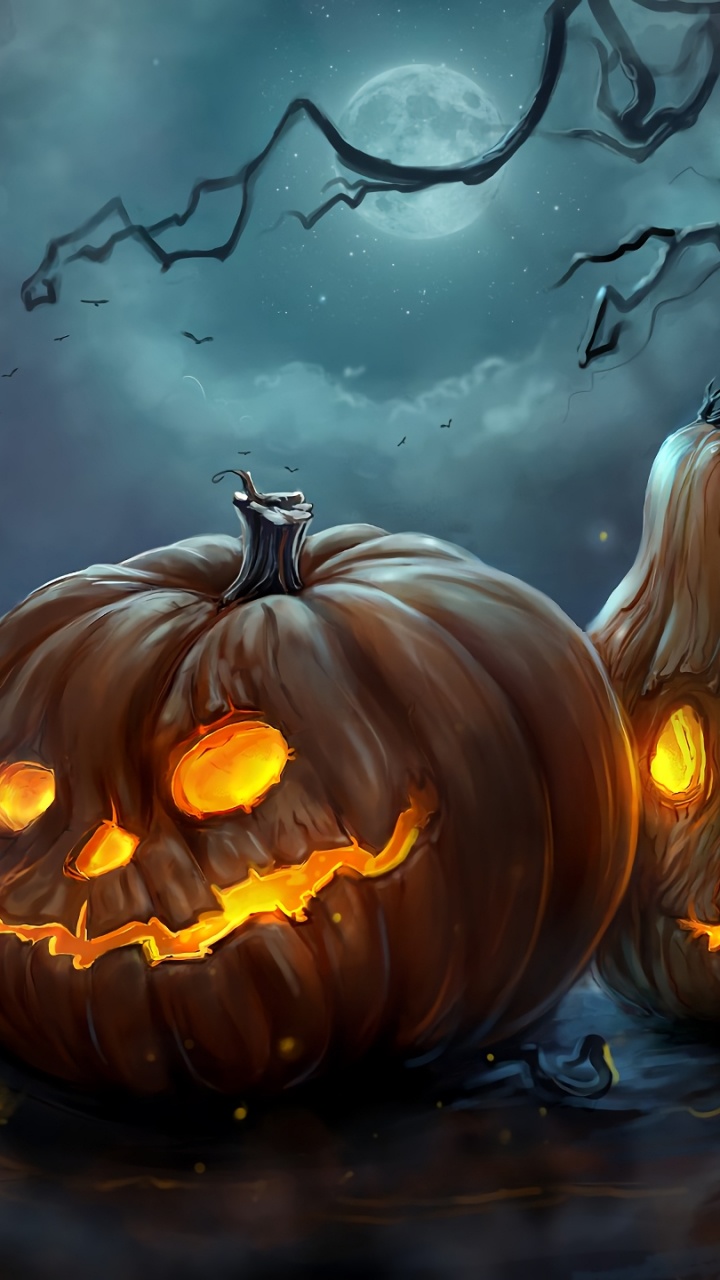 Calabaza, Cucurbita, Los Dispositivos de Mano, Halloween, Jack O'lantern. Wallpaper in 720x1280 Resolution