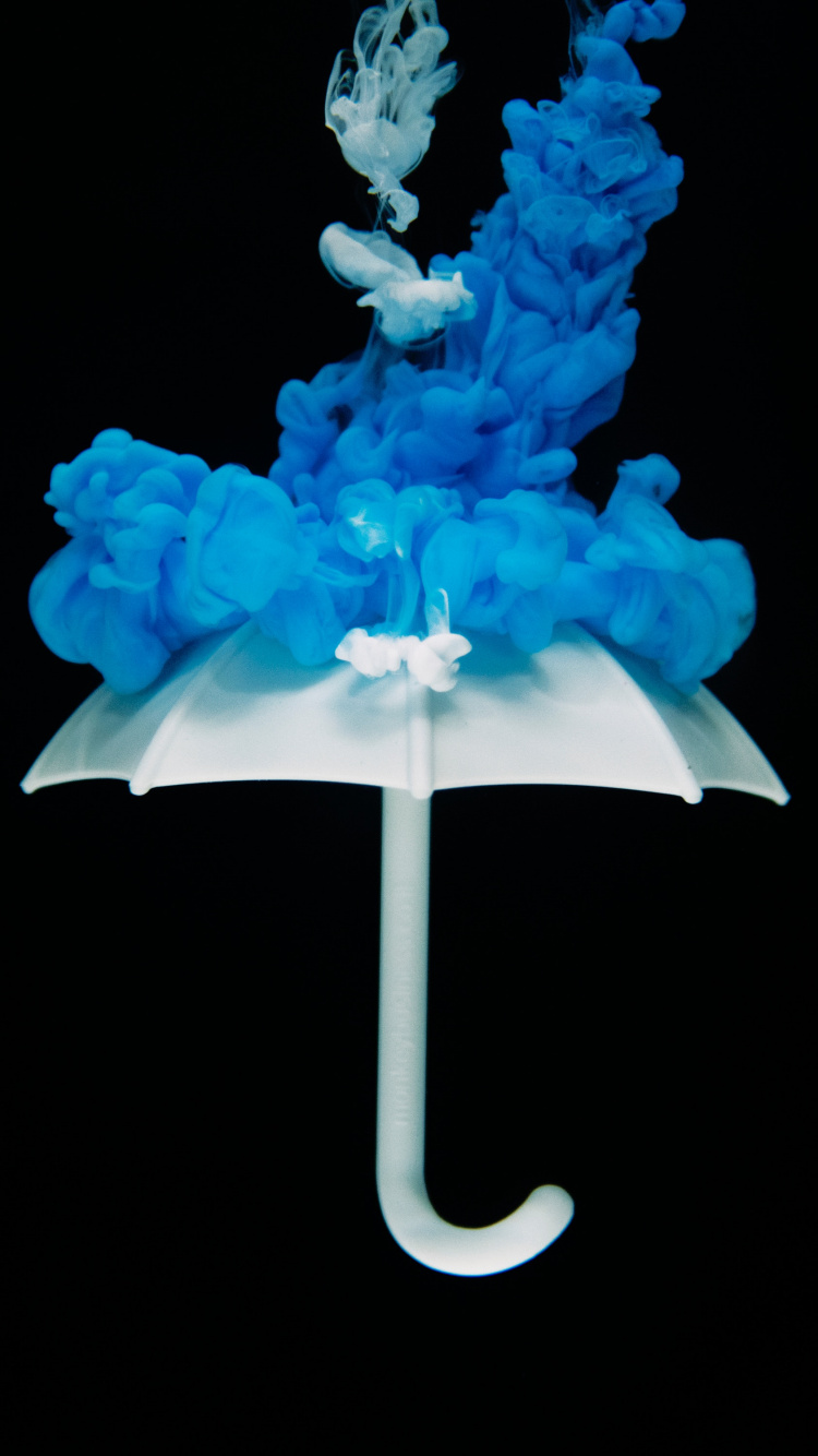 Illustration de Fleur Bleue et Blanche. Wallpaper in 750x1334 Resolution