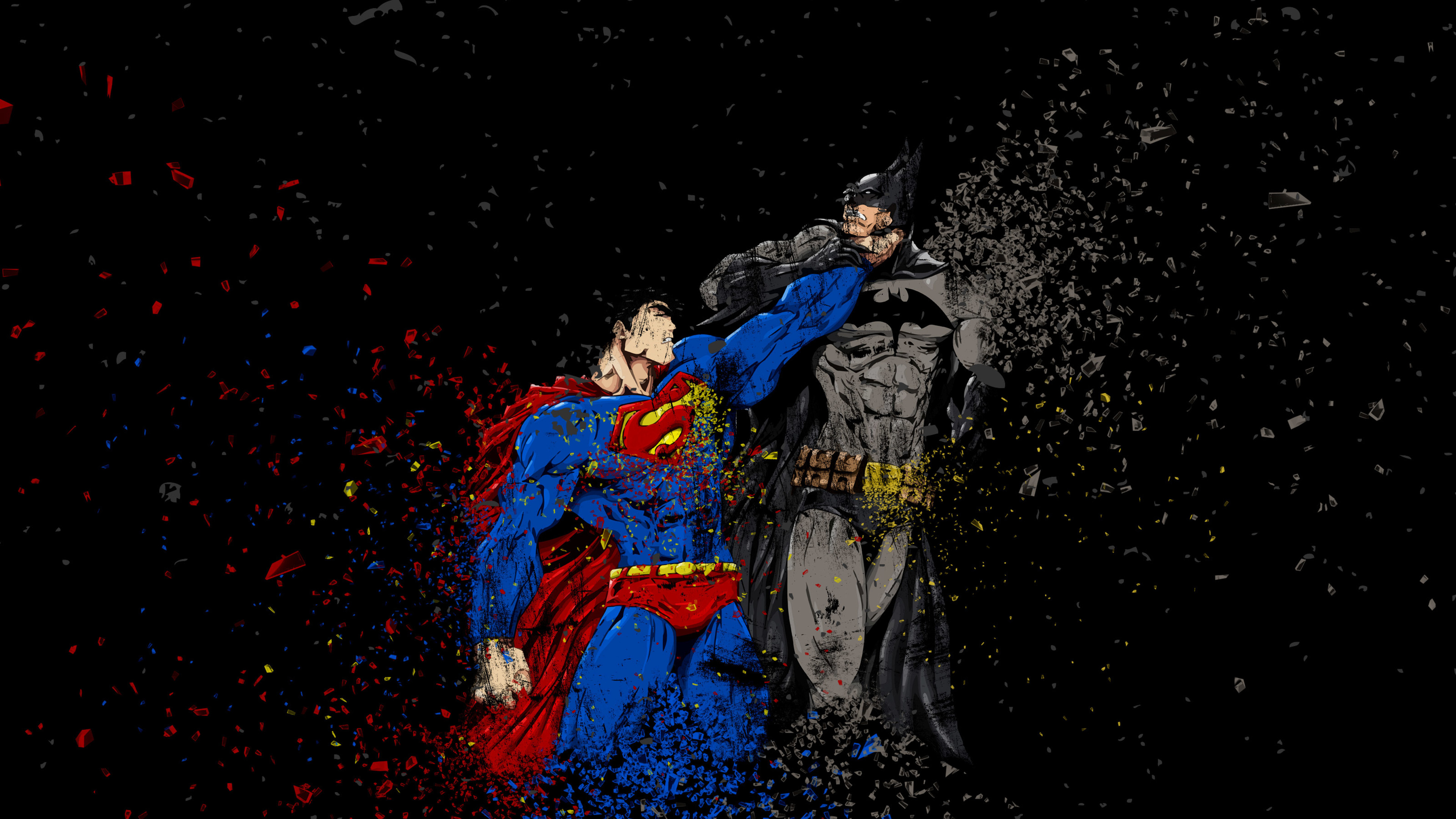 Mann in Blau-roter Jacke, Der Auf Blauen Und Roten Lichtern Steht. Wallpaper in 3840x2160 Resolution