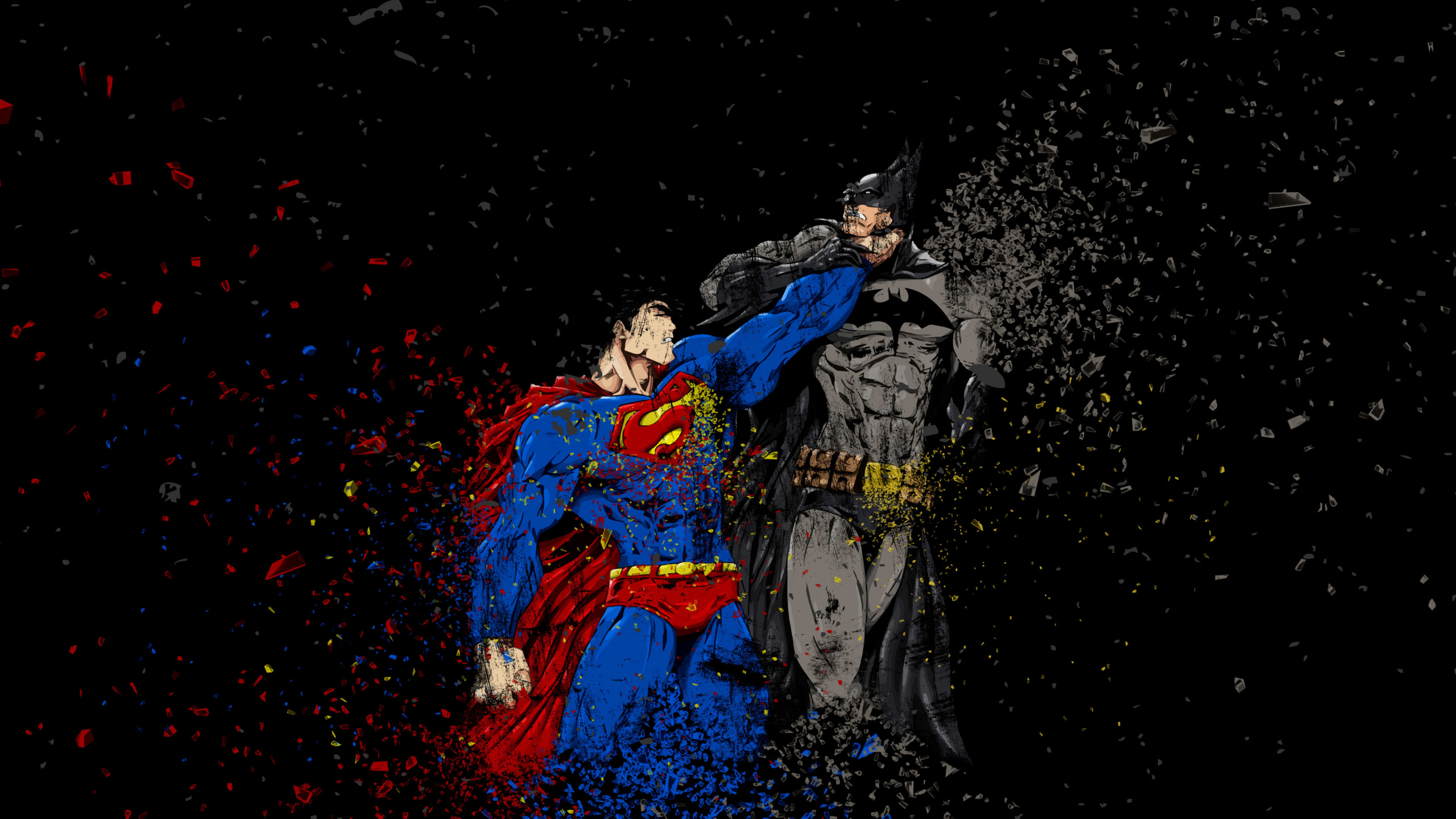 Hombre Con Chaqueta Azul y Roja de Pie Sobre Luces Azules y Rojas. Wallpaper in 2560x1440 Resolution