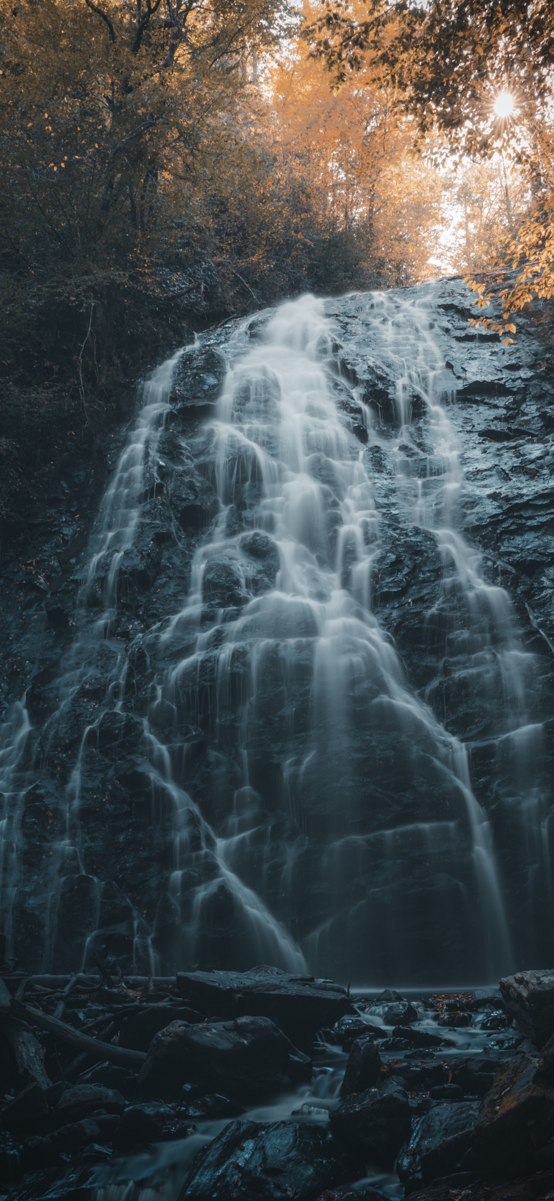 Wasserfall, Wasser, Natur, Wasserressourcen, Wasserlauf. Wallpaper in 1125x2436 Resolution