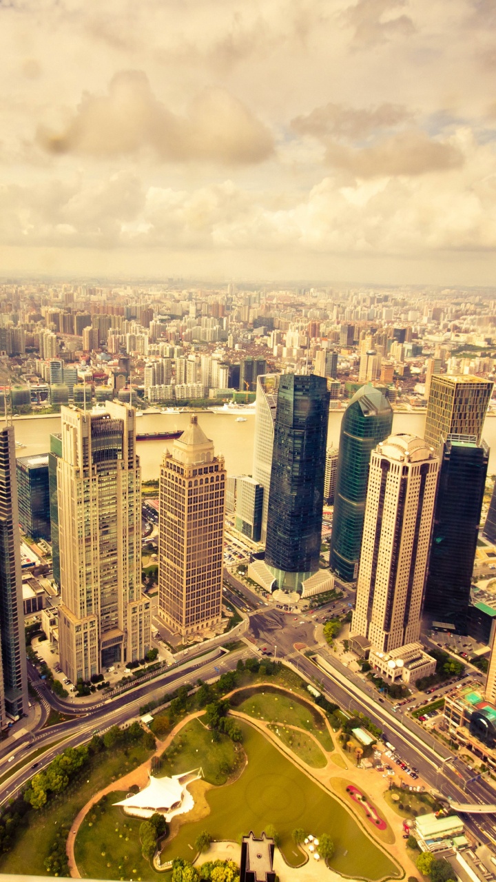 Aerial View of City Buildings During Daytime. Wallpaper in 720x1280 Resolution