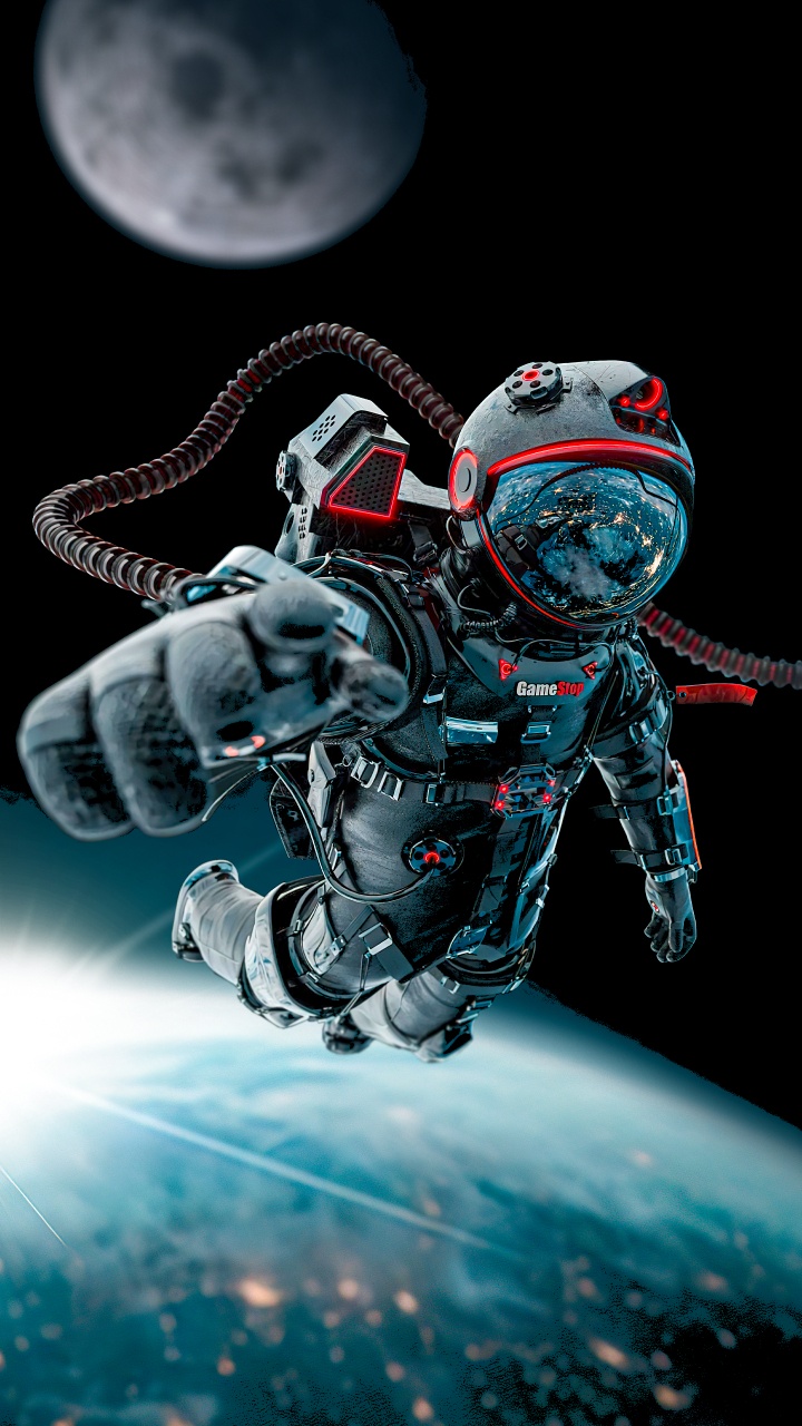 Astronauta, Espacio, Neumáticos Para Automóviles, Ilustración, Figura de Acción. Wallpaper in 720x1280 Resolution