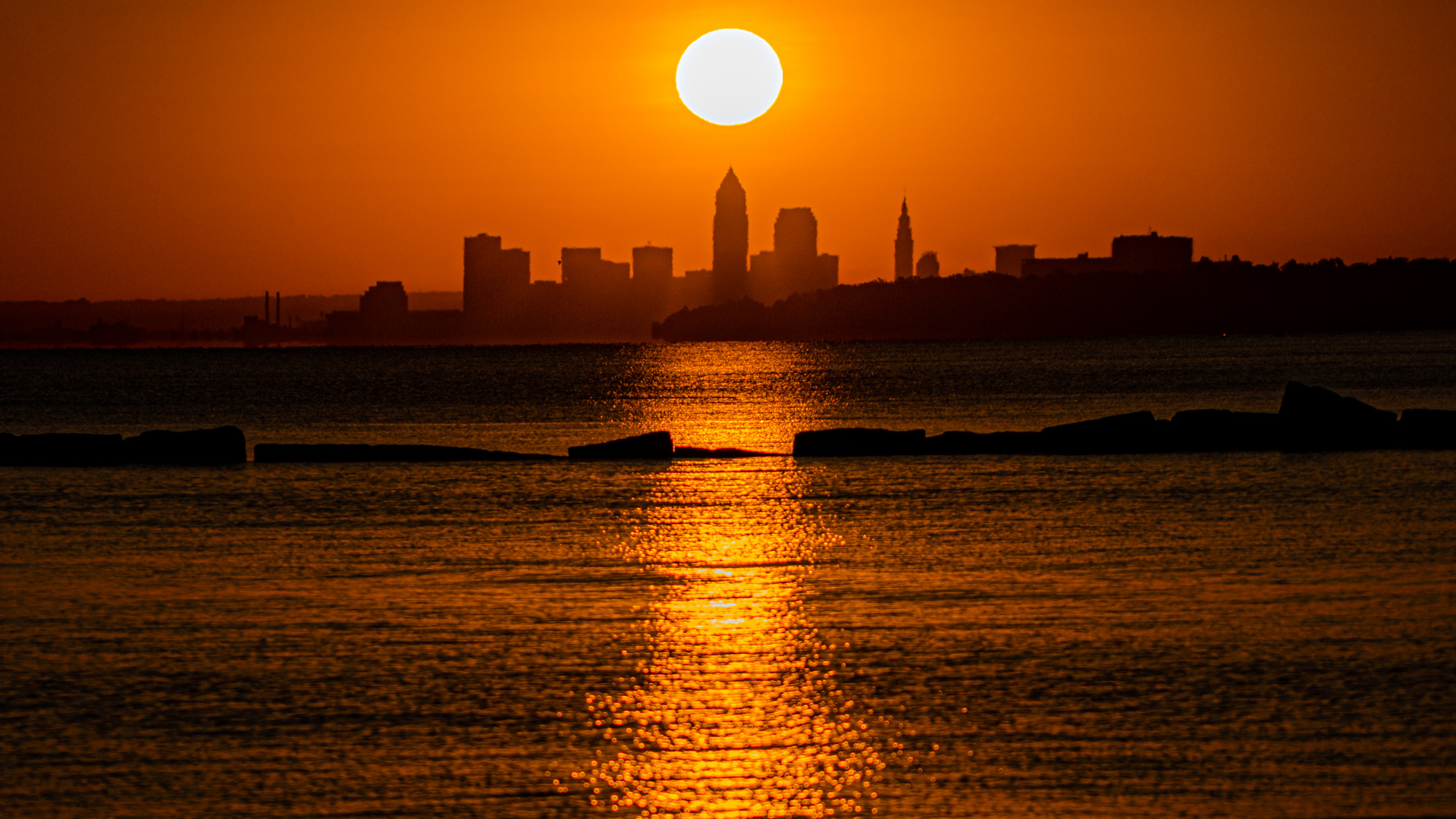 Cuerpo de Agua Durante la Puesta de Sol. Wallpaper in 1920x1080 Resolution