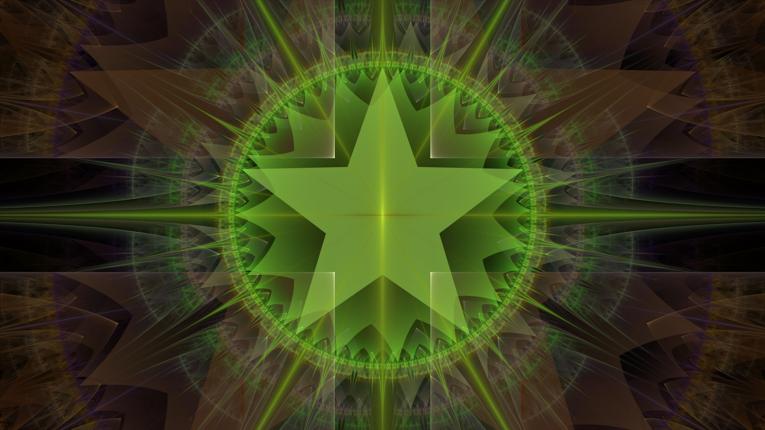 Fractal Art, Fractal, Pattern, Shape, Terrestrial Plant. Wallpaper in 2560x1440 Resolution