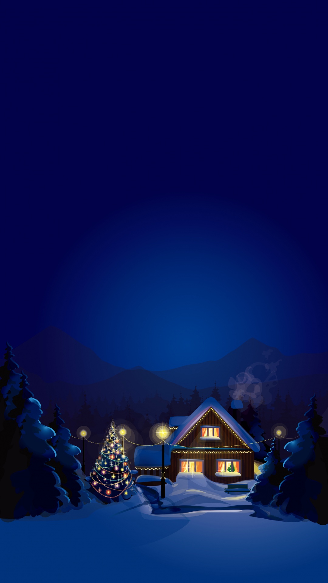 Schnee, Mount Scenery, Winter, Nacht. Wallpaper in 1080x1920 Resolution