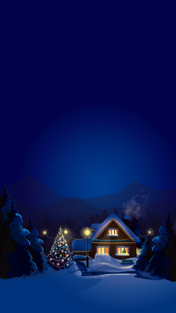 Schnee, Mount Scenery, Winter, Nacht. Wallpaper in 750x1334 Resolution